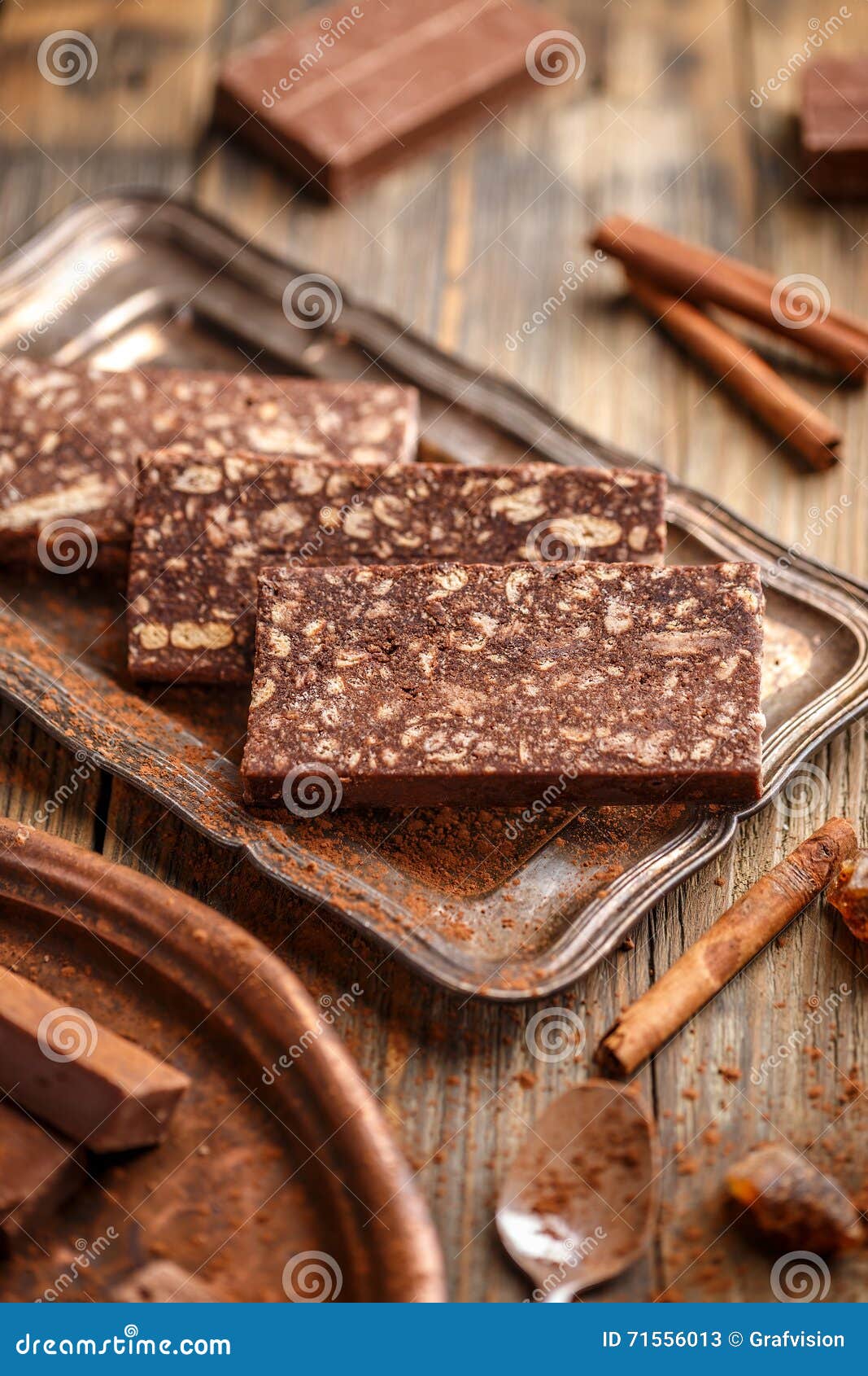 Biscuit salami slices stock image. Image of snack, cocoa 71556013