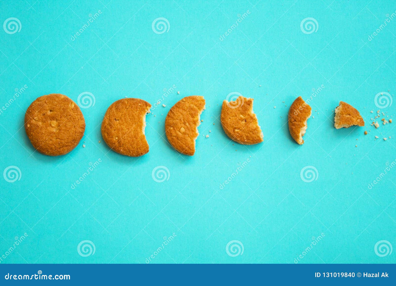Biscuits on Blue Background. Stock Photo Image of dessert, fame