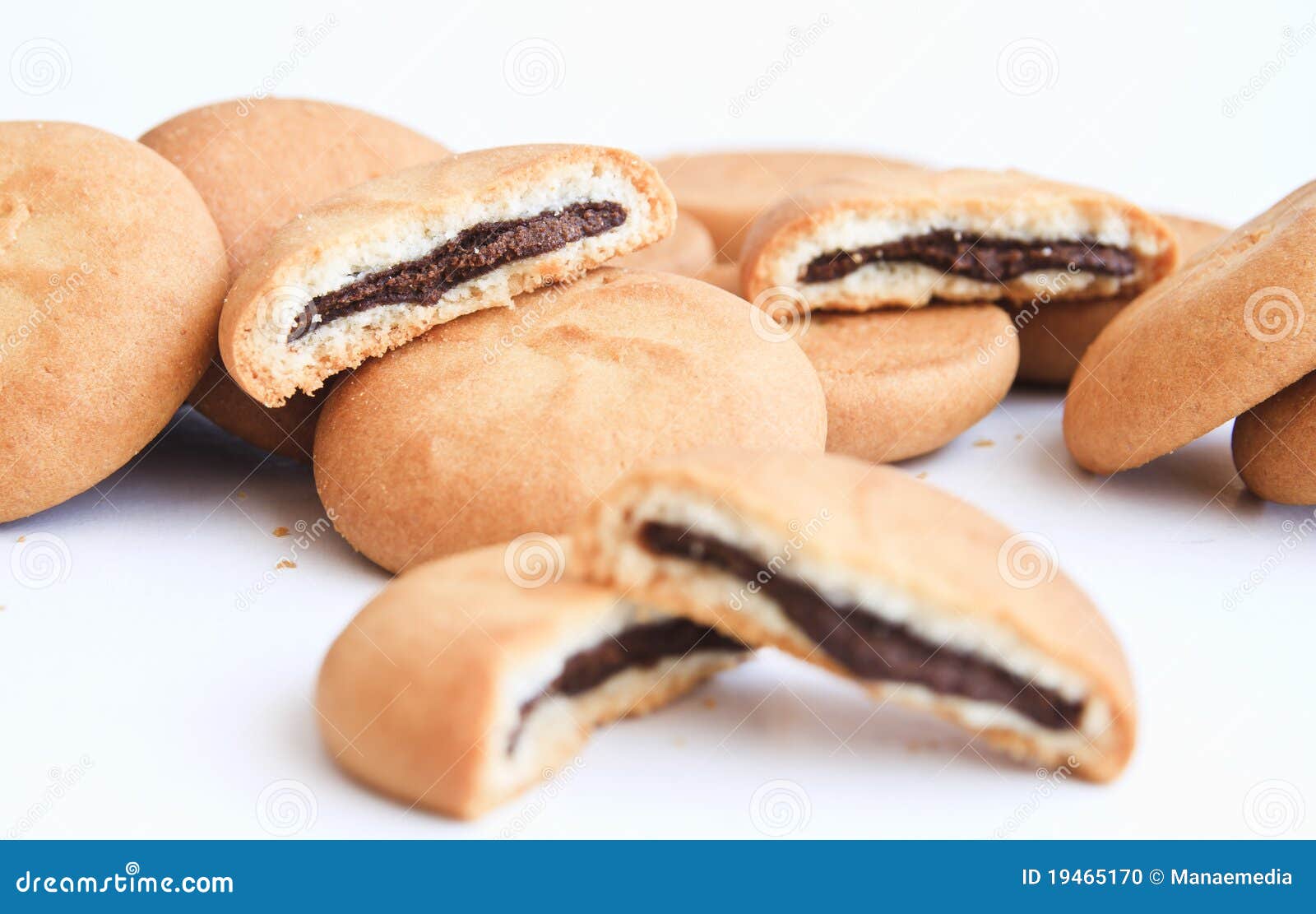 Biscuits Filled with Chocolate Stock Photo Image of biscuit, biscuits