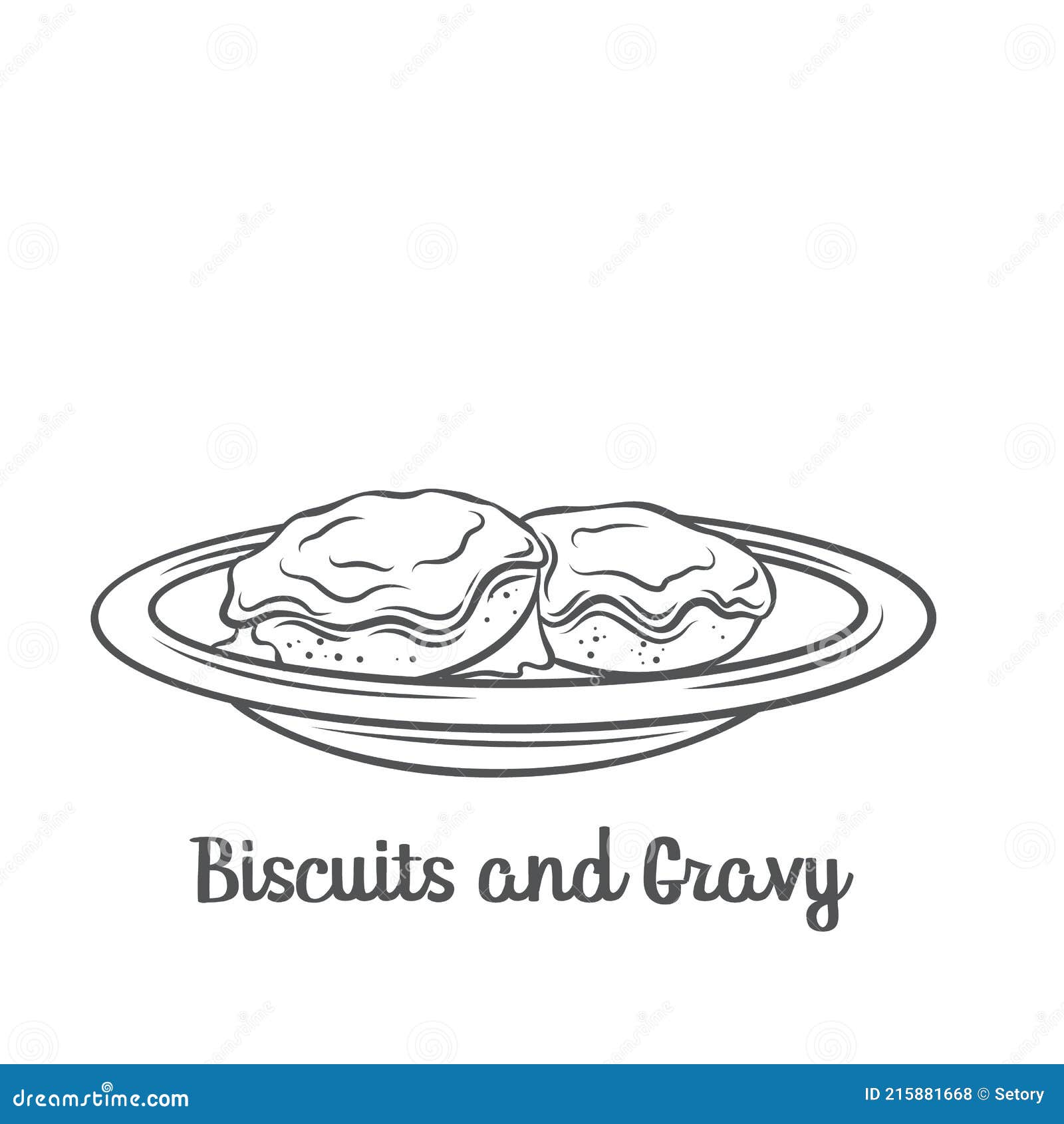 biscuits and gravy outline icon