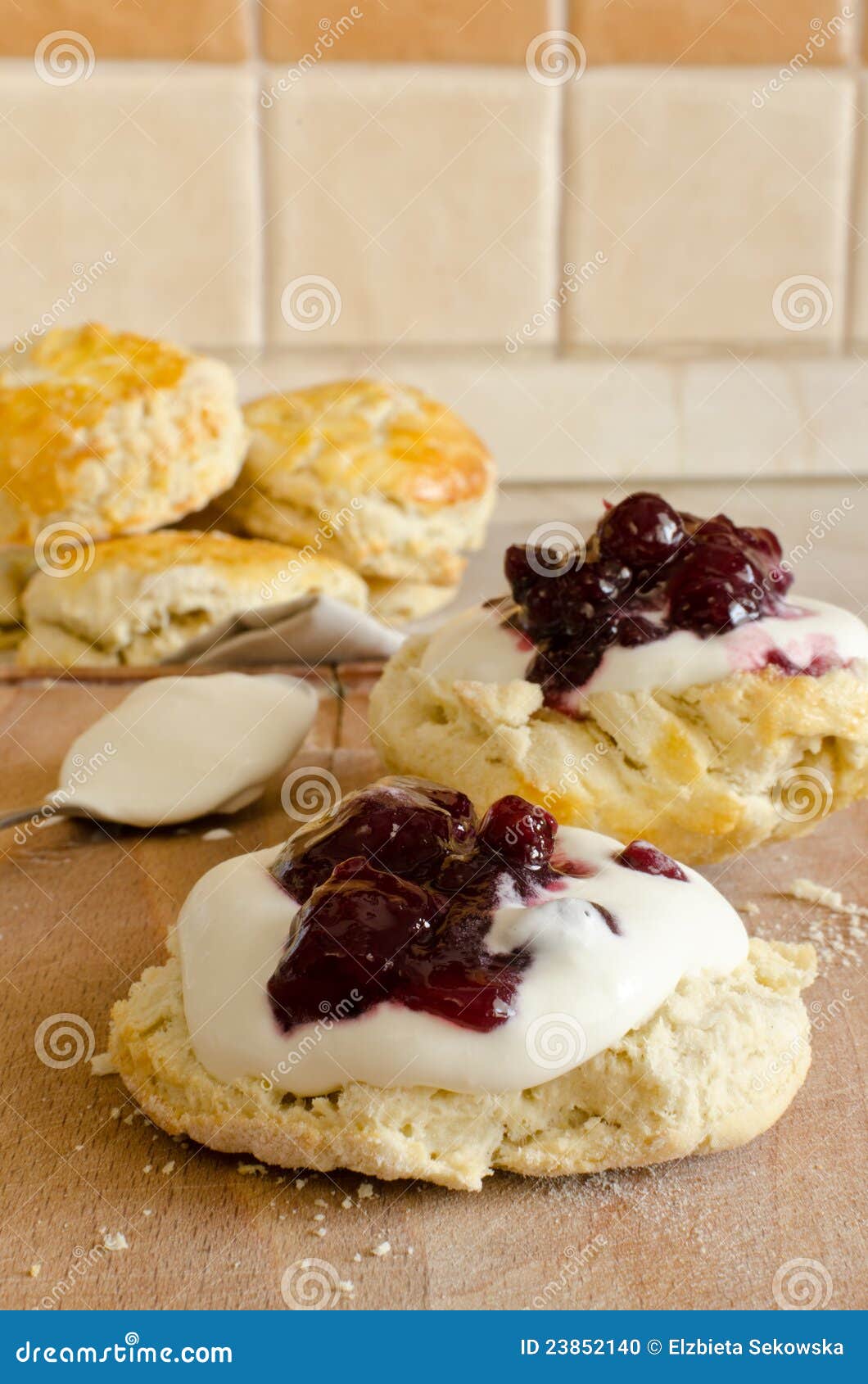 Biscuits with jam stock photo. Image of roll, biscuits 23852140