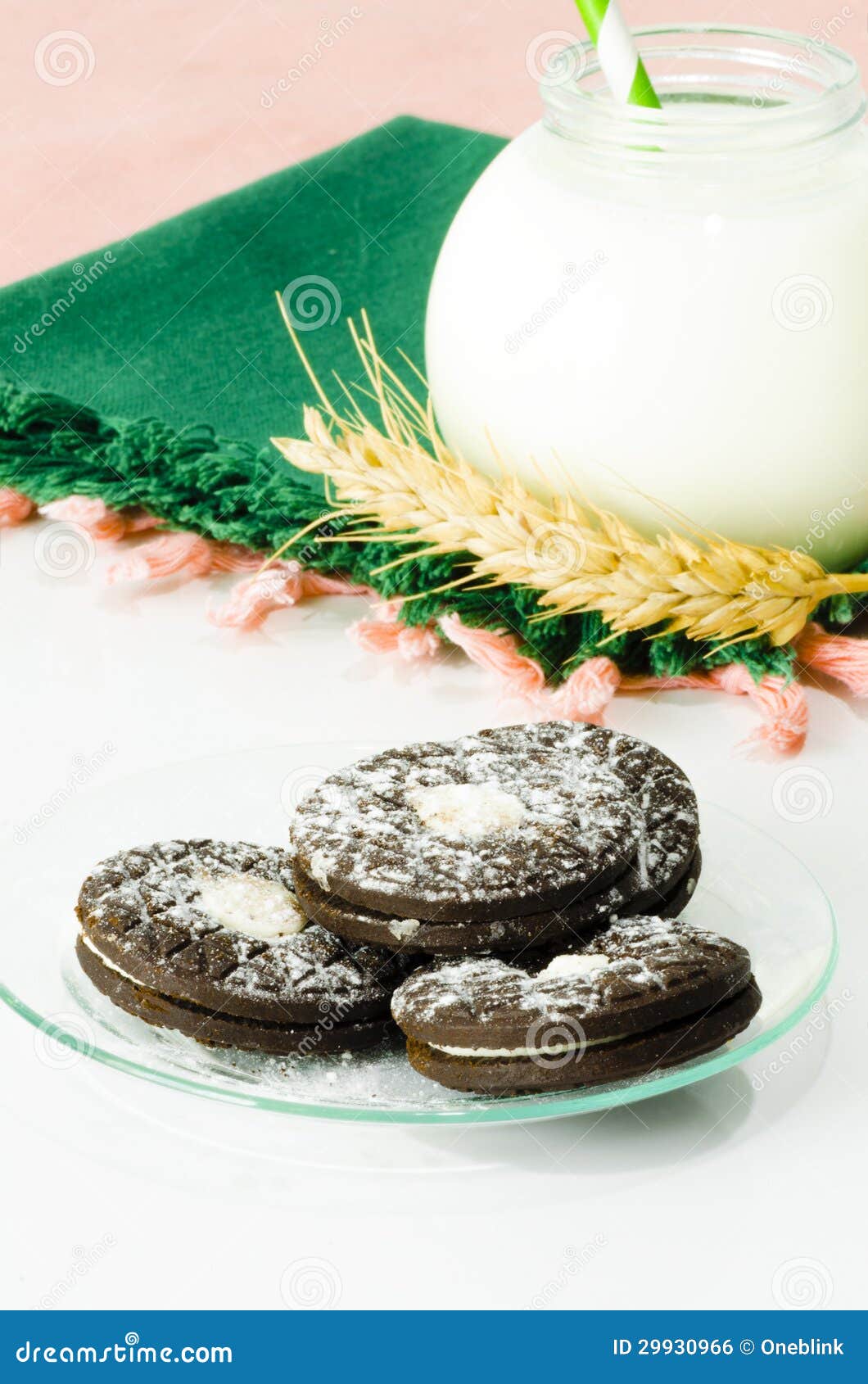 Biscuits and Milk at Breakfast Stock Photo Image of dish, baked 29930966