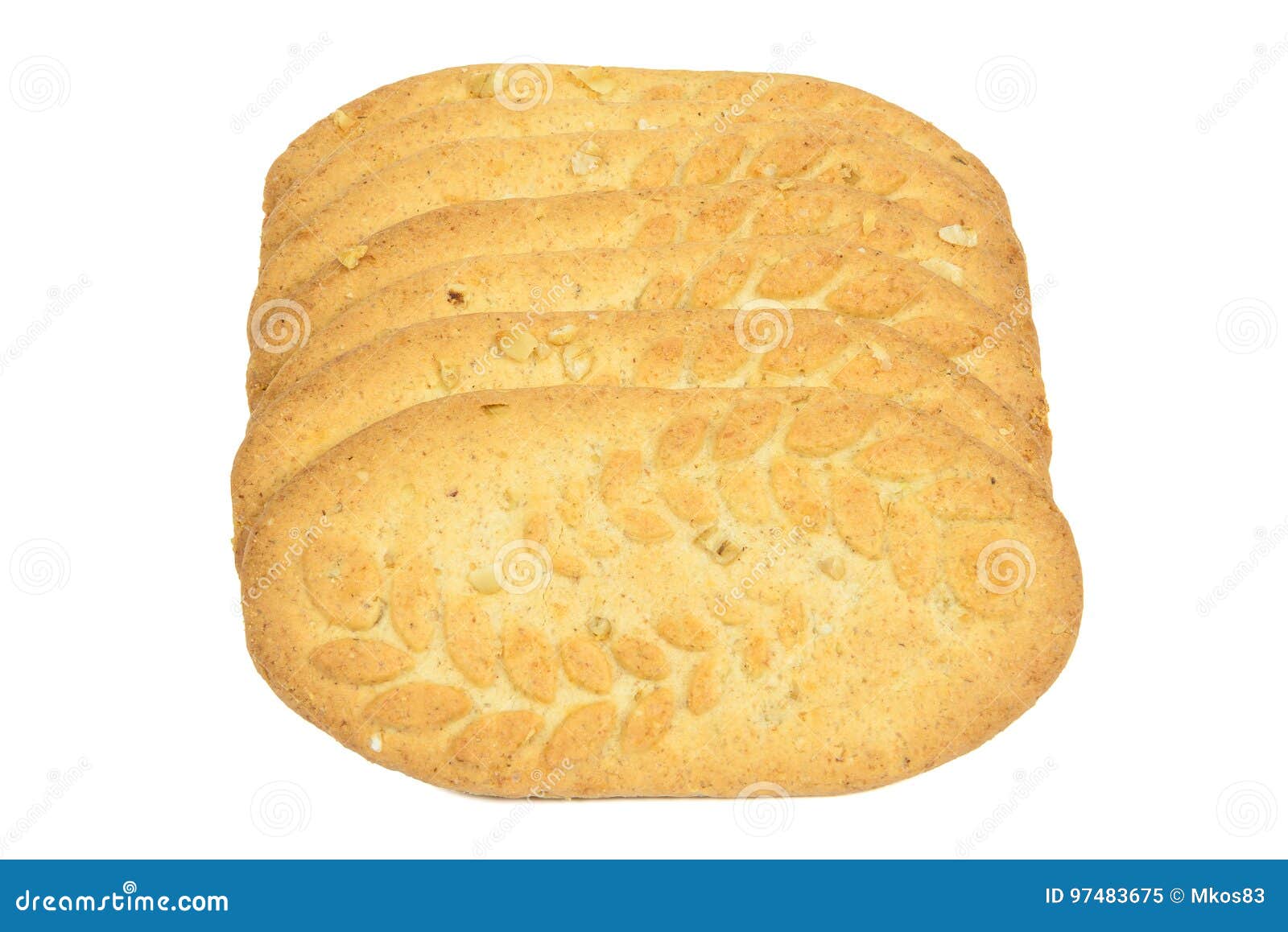 Biscuits on White Background Stock Image Image of biscuits, fattening 97483675