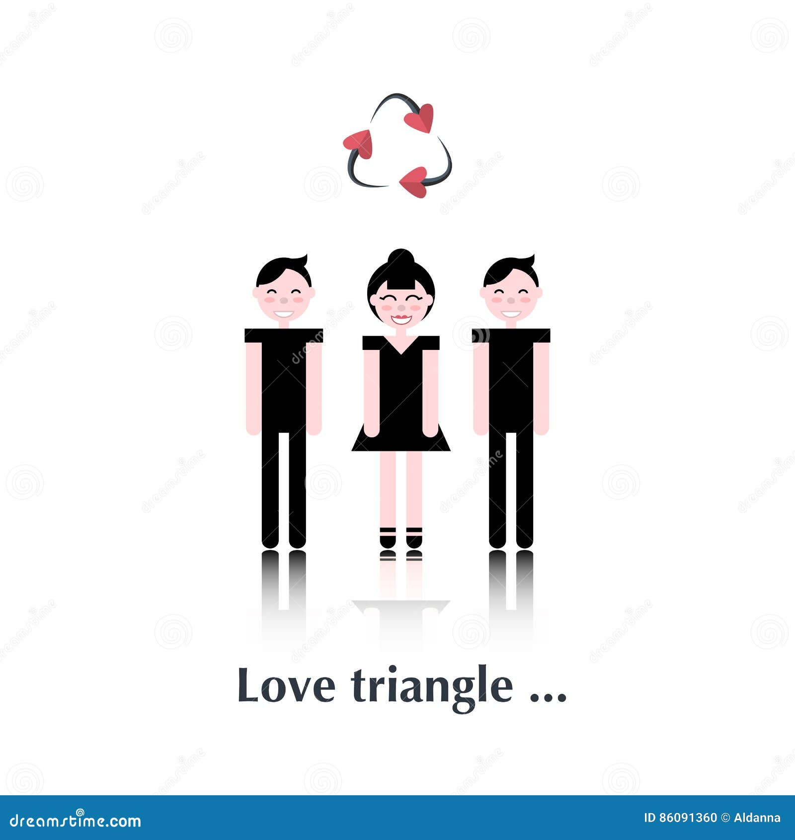 Bisexual Relationship Stock Vector Illustration Of Male 86091360 