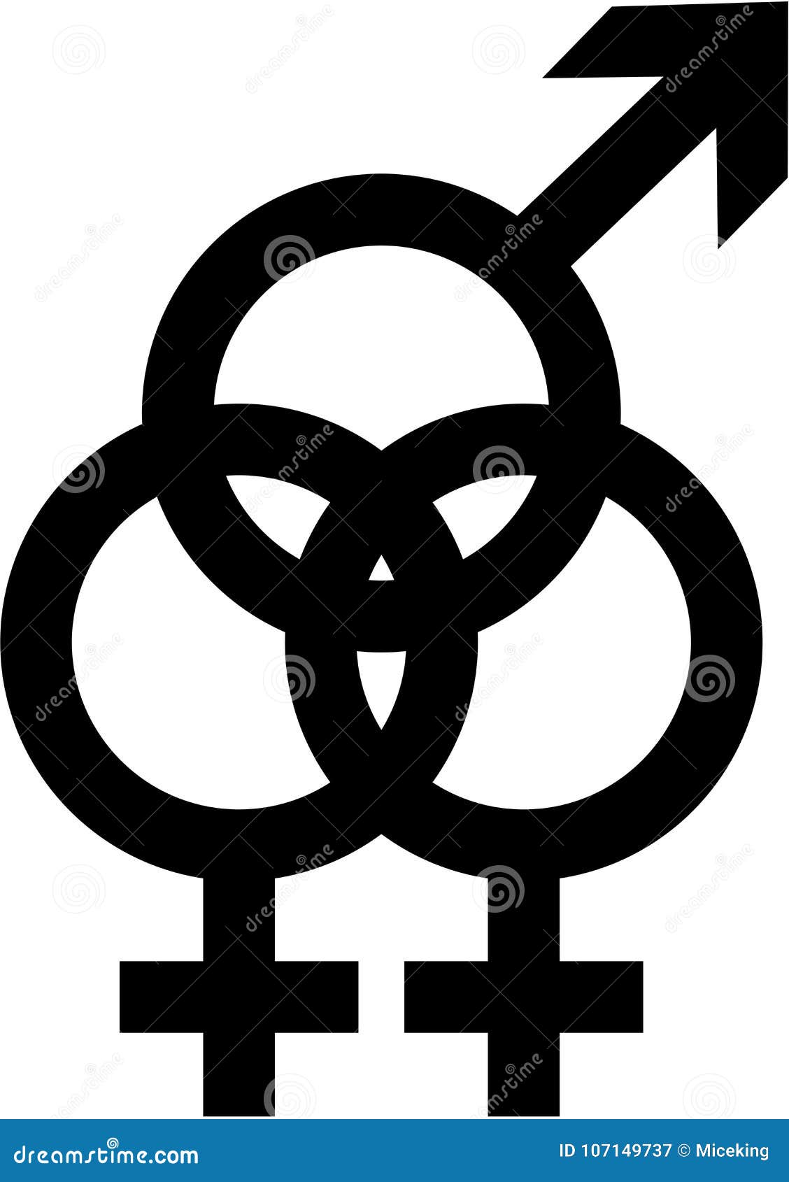 Bisexual Symbol Stock Illustration Illustration Of Pictogram 107149737