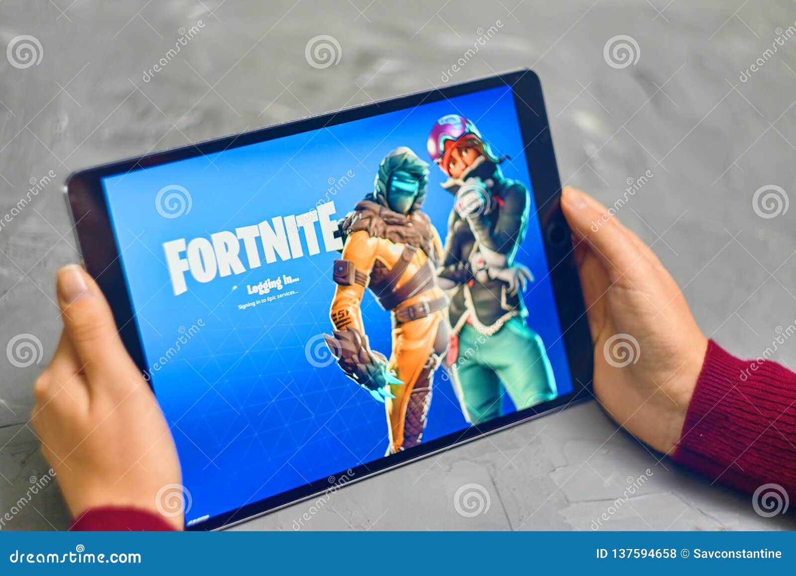 Fortnite Gameplay On Ipad Editorial Stock Photo Image Of Battle