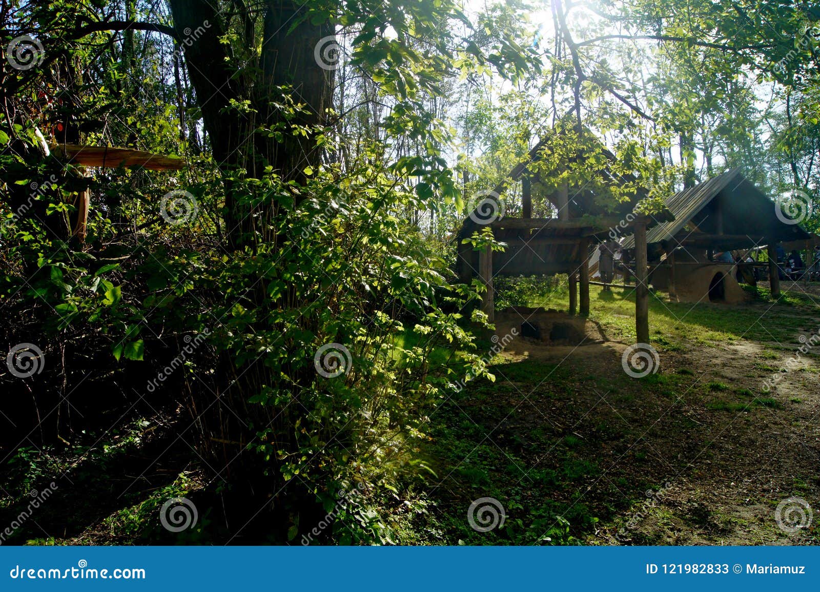 poland: biskupin ancient celts wooden cottage