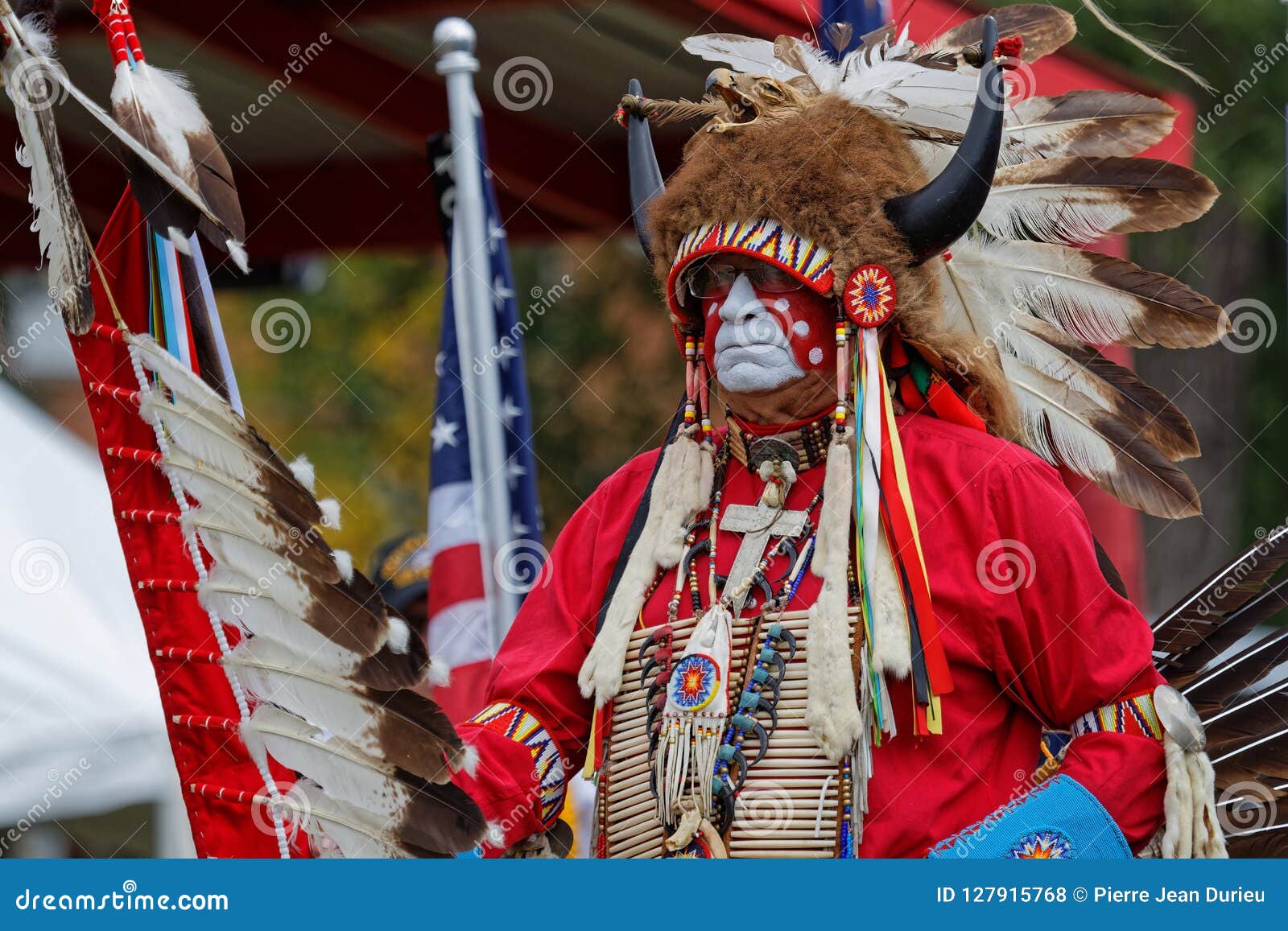 Buffalo Dancer of the 49th Annual Tribes Pow Wow Editorial Stock Photo - Image of college, campus: 127915768