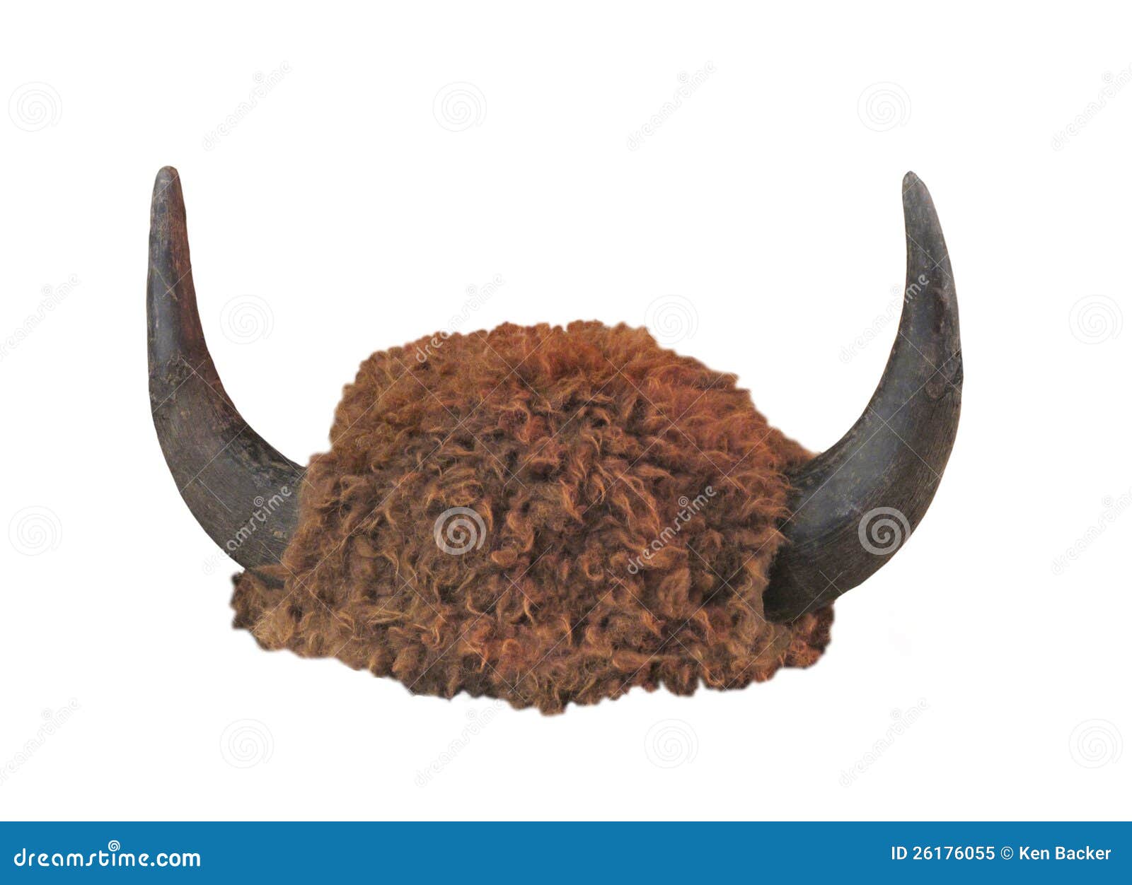 bison fur headdress with horns 