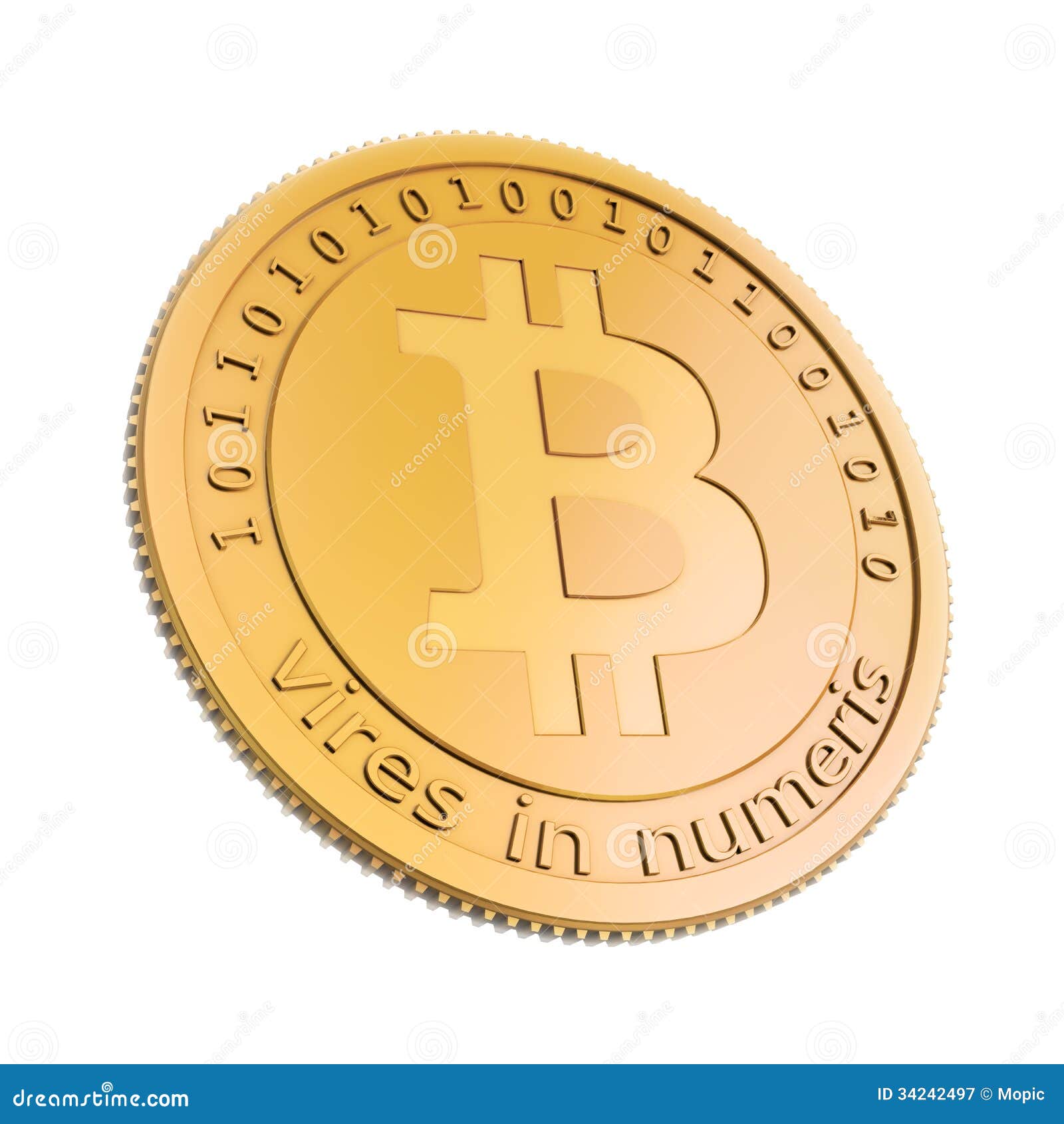 Bit Coins, The Virtual Currency Stock Illustration ...