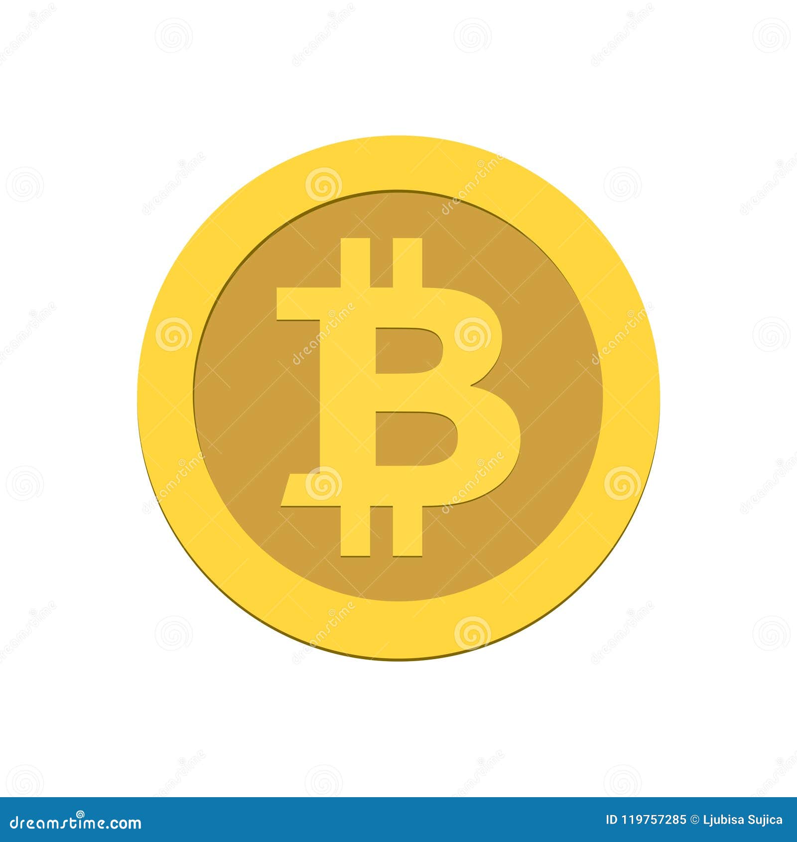 Bitcoin Sign, Simple Vector Icon Stock Vector ...