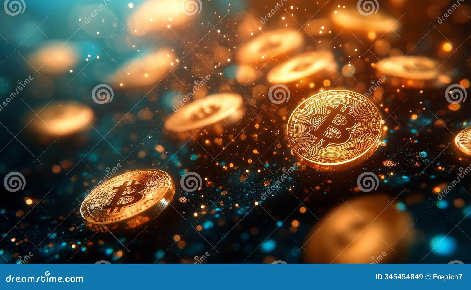Bitcoin Background Crypto Currency Banner Bitcoin Wallpaper Poster Image  Stock Image - Image of bitcoin, technology: 345454849