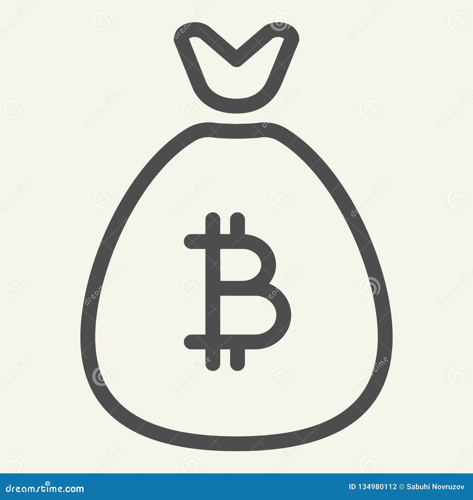 Bitcoin bag linear icon. Thin line illustration. Cryptocurrency. Money bag.  Contour symbol. Vector isolated outline drawing 3769754 Vector Art at  Vecteezy