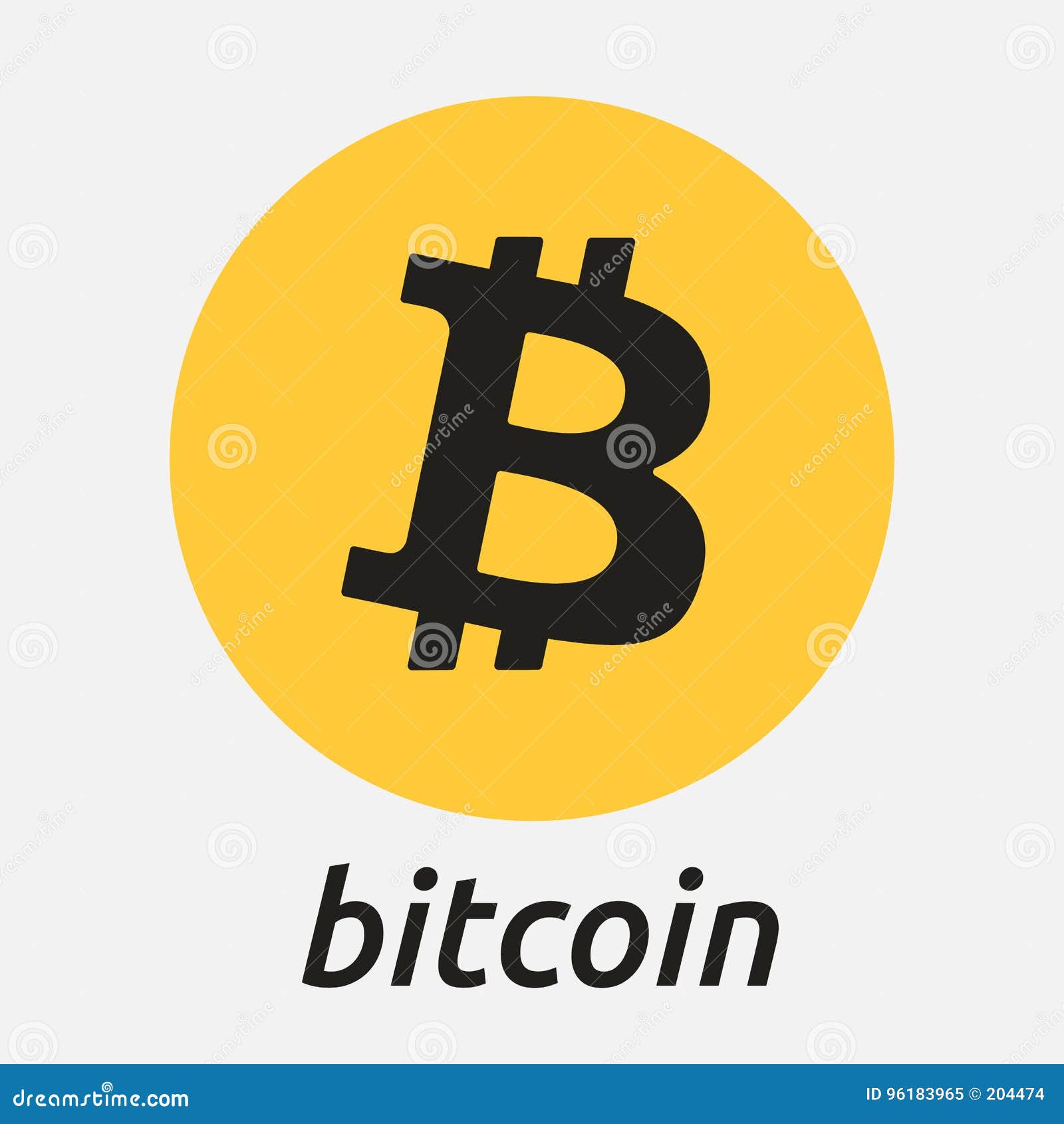 Bitcoin Blockchain Criptocurrency Logo Stock Vector ...