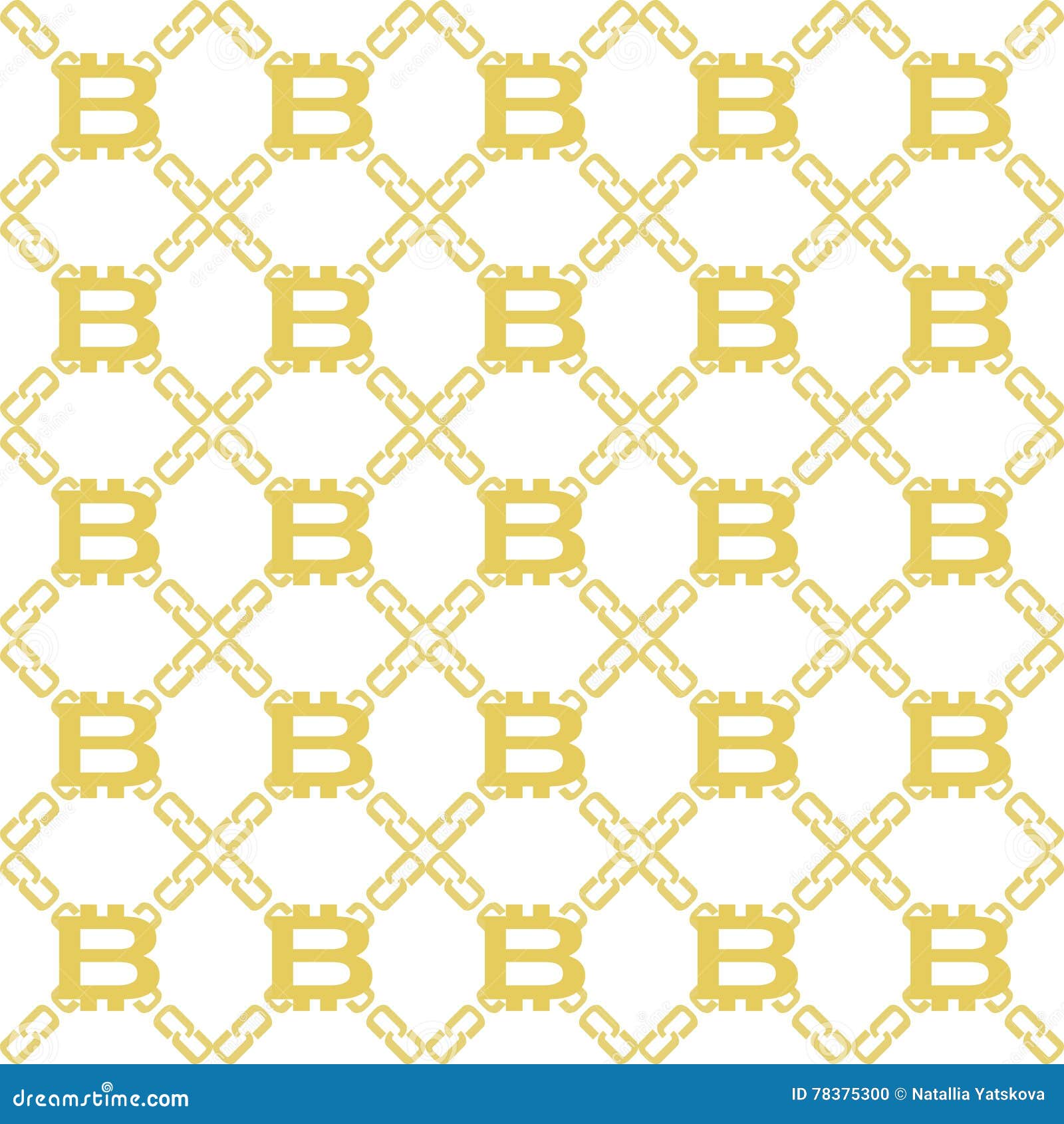 Bitcoin Blockchain Nahtloses Muster Vektor Abbildung Illustration - 