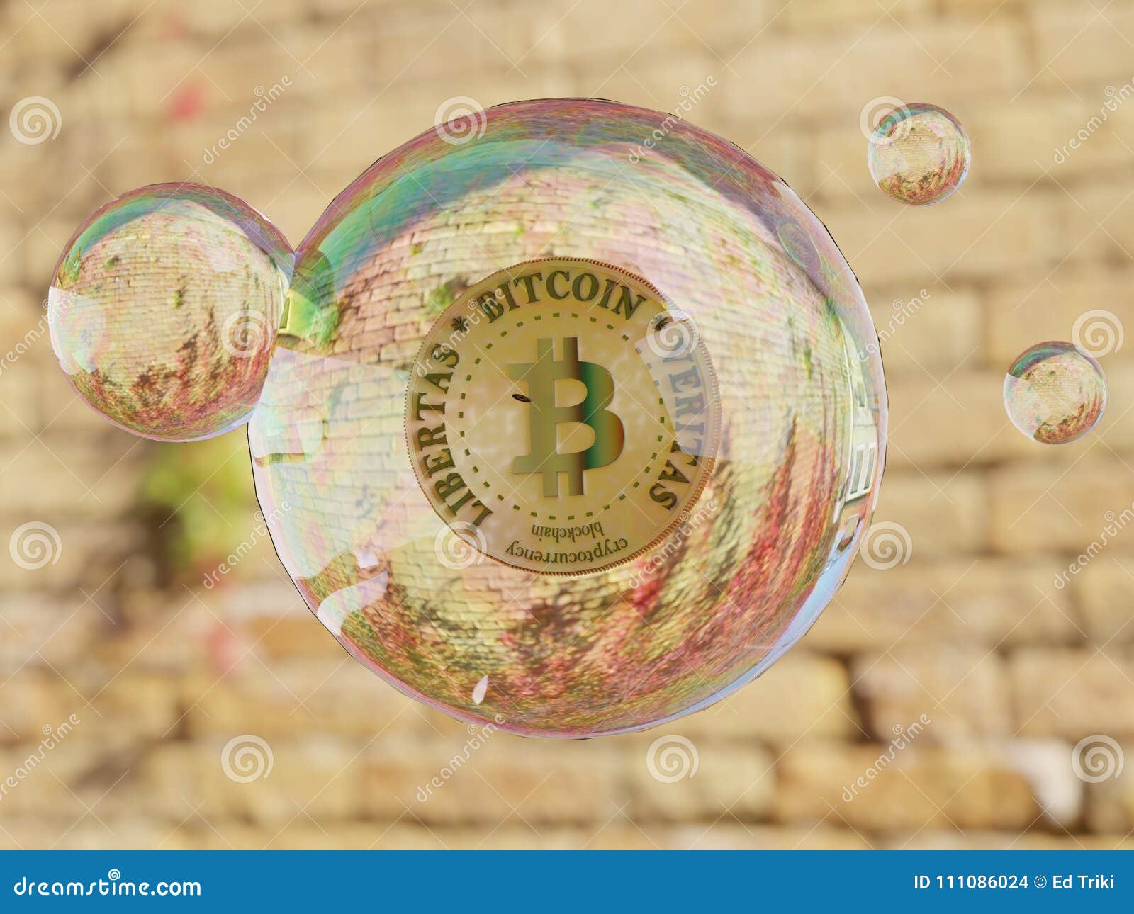 Bitcoin Bubble Cryptocurrency Stock Photo - Image of ...