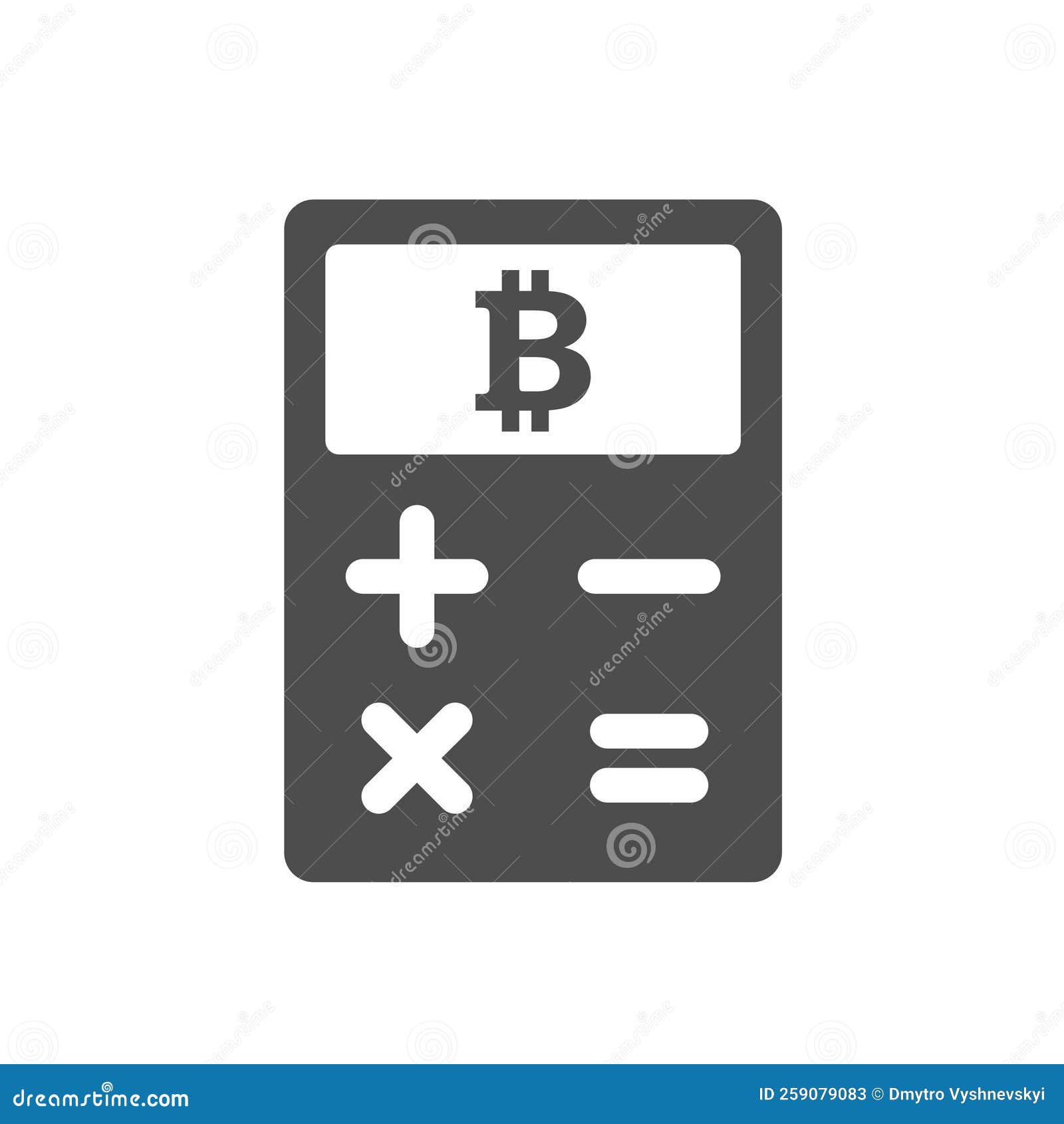 Bitcoin Calculator Silhouette Vector Icon Stock Vector - Illustration of  pictogram, bitcoin: 259079083