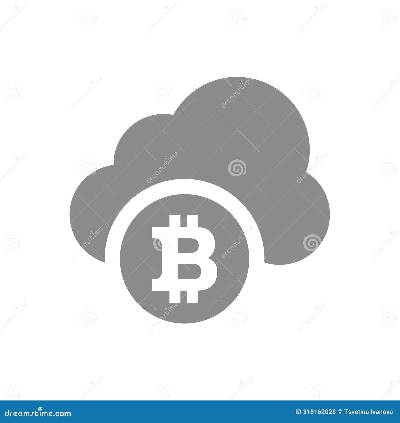 Bitcoin Cloud Storage Vector Icon Stock Vector - Illustration of bank,  computer: 318162028