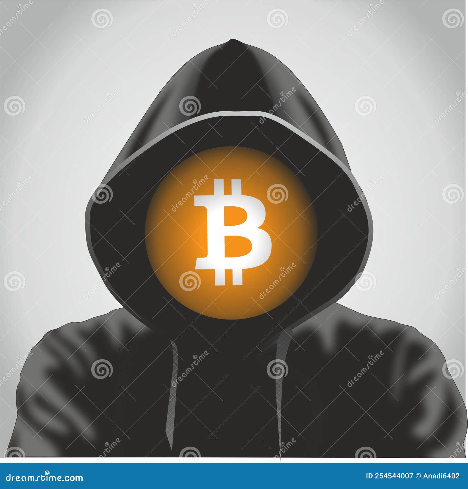 Bitcoin Coin Hacker, Stealing Crypto Hacking. Behind the Block Chain Hard  Fork Concept Stock Illustration - Illustration of blockchain, network:  254544007
