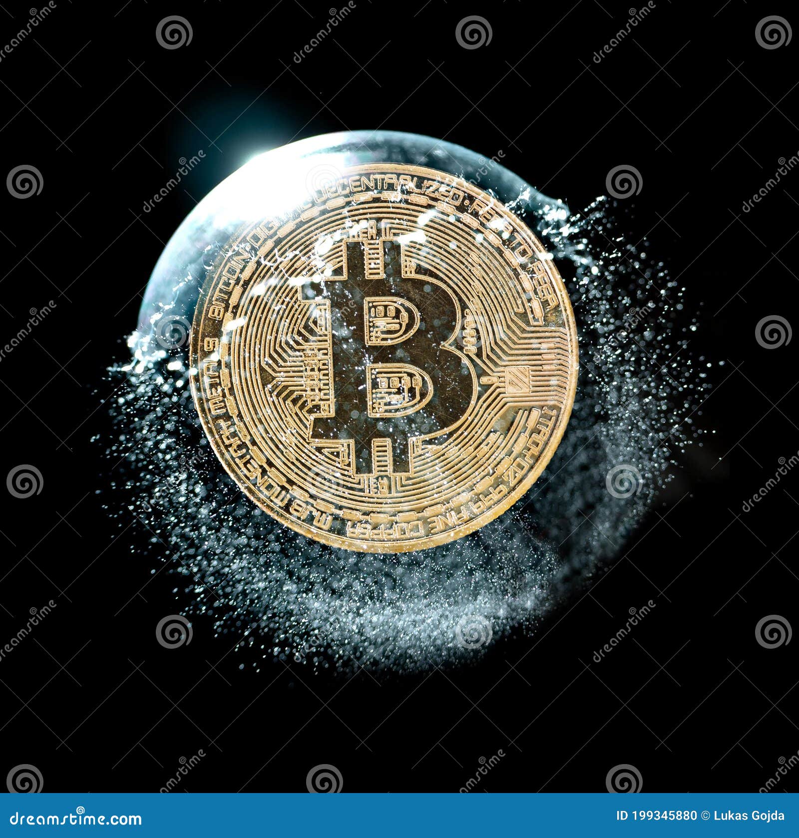 Bitcoin Coin in a Soap Bubble. Concept of Instability of the Crypto  Currency Stock Photo - Image of bitcoin, currency: 199345880