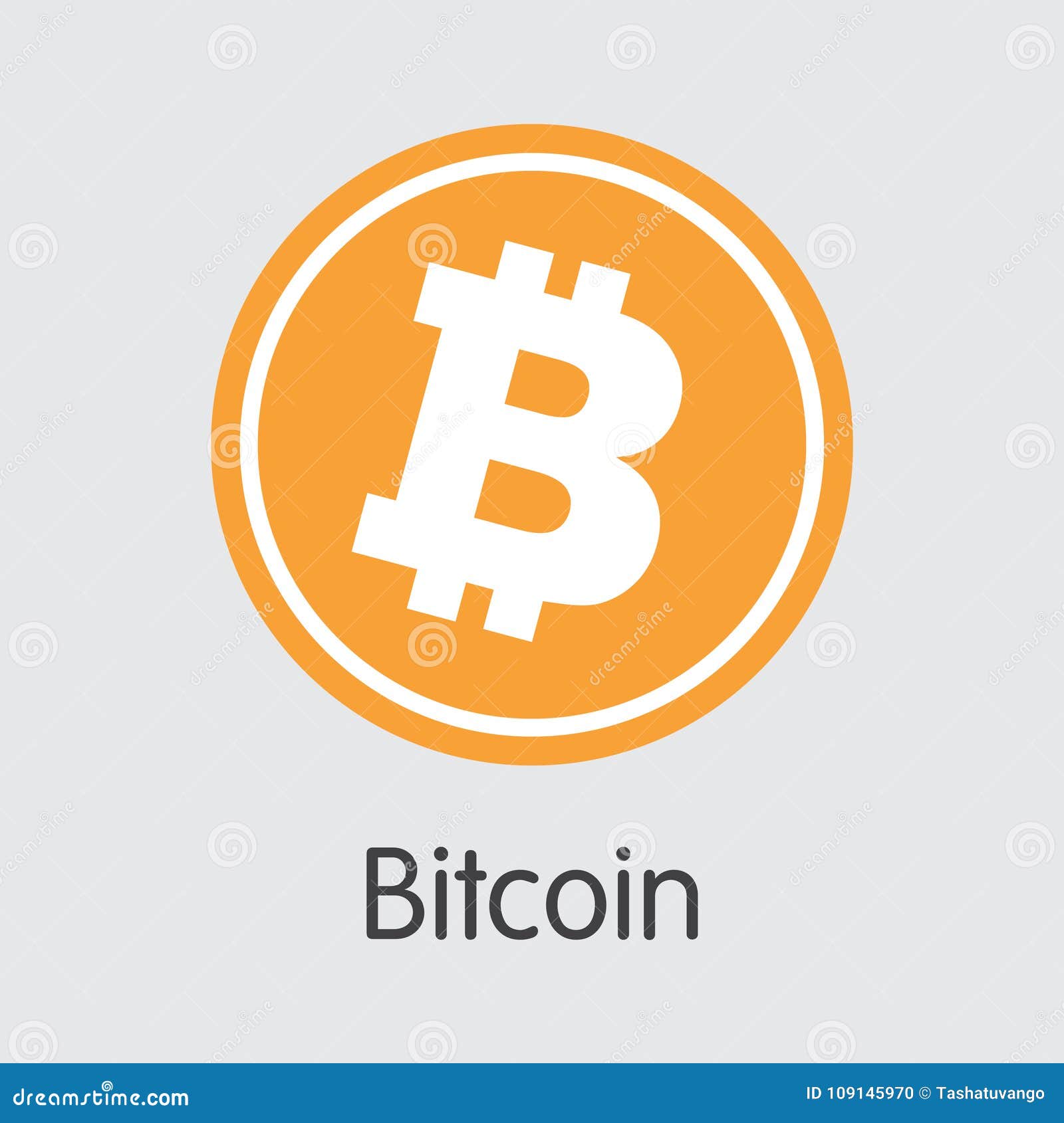 Bitcoin - Cryptocurrency Logo. Stock Vector - Illustration of bitcoin,  ecommerce: 109145970