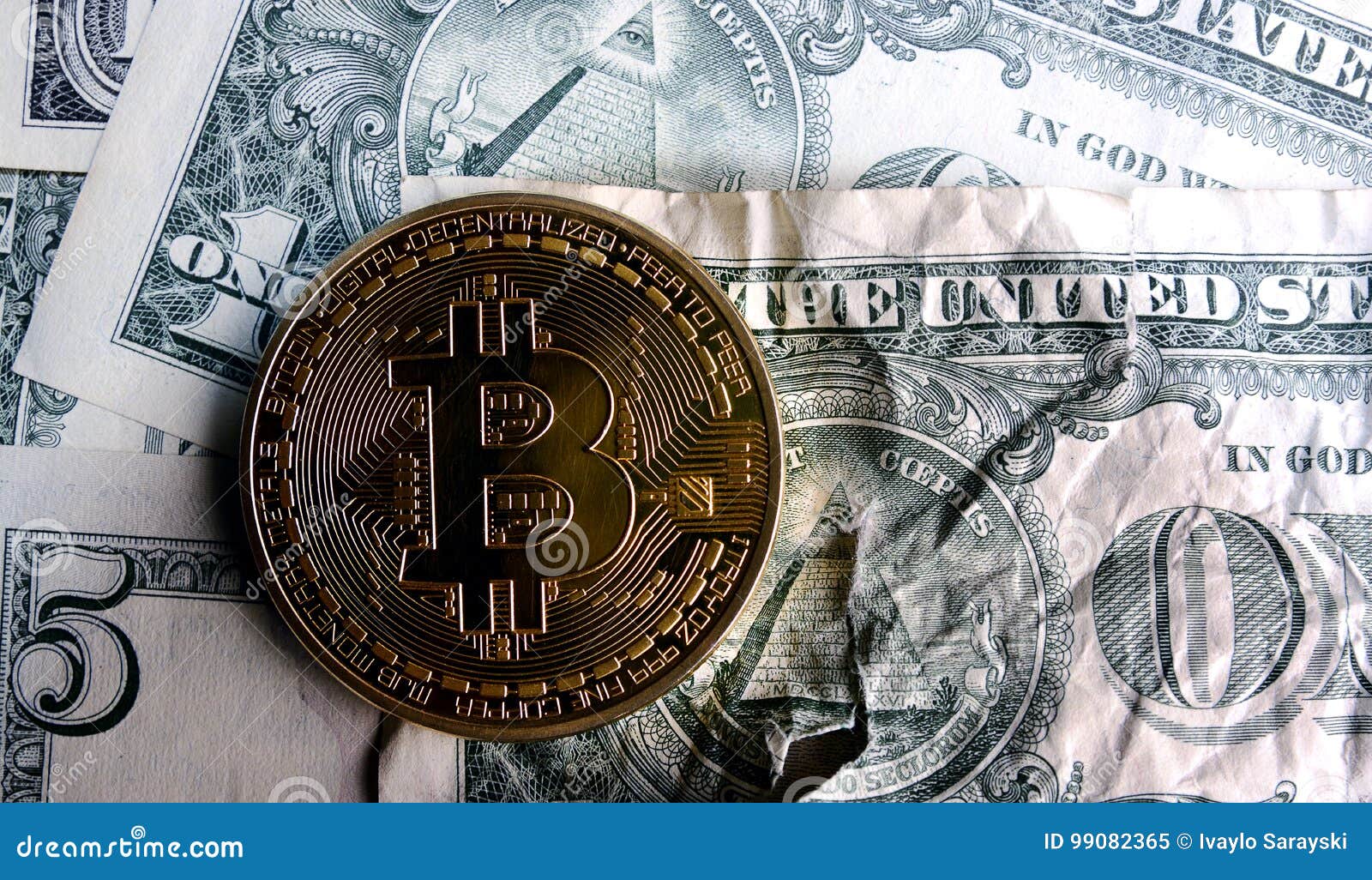 Bitcoin Crushed Dollar Banknote Stock Photos - Free & Royalty-Free Stock  Photos from Dreamstime