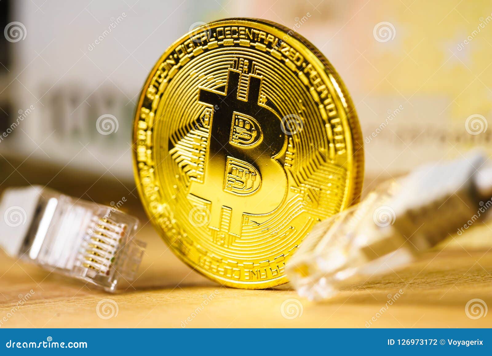 Bitcoin crypocurrency stock photo. Image of money, crypto ...