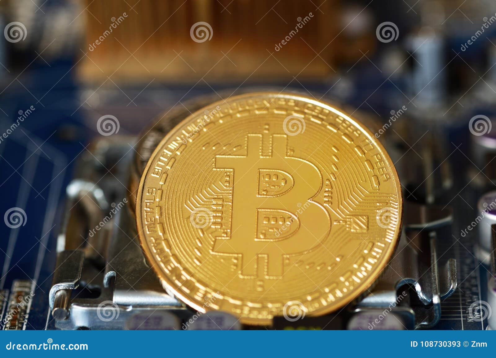 Crypto currency Bitcoin stock image. Image of cash ...