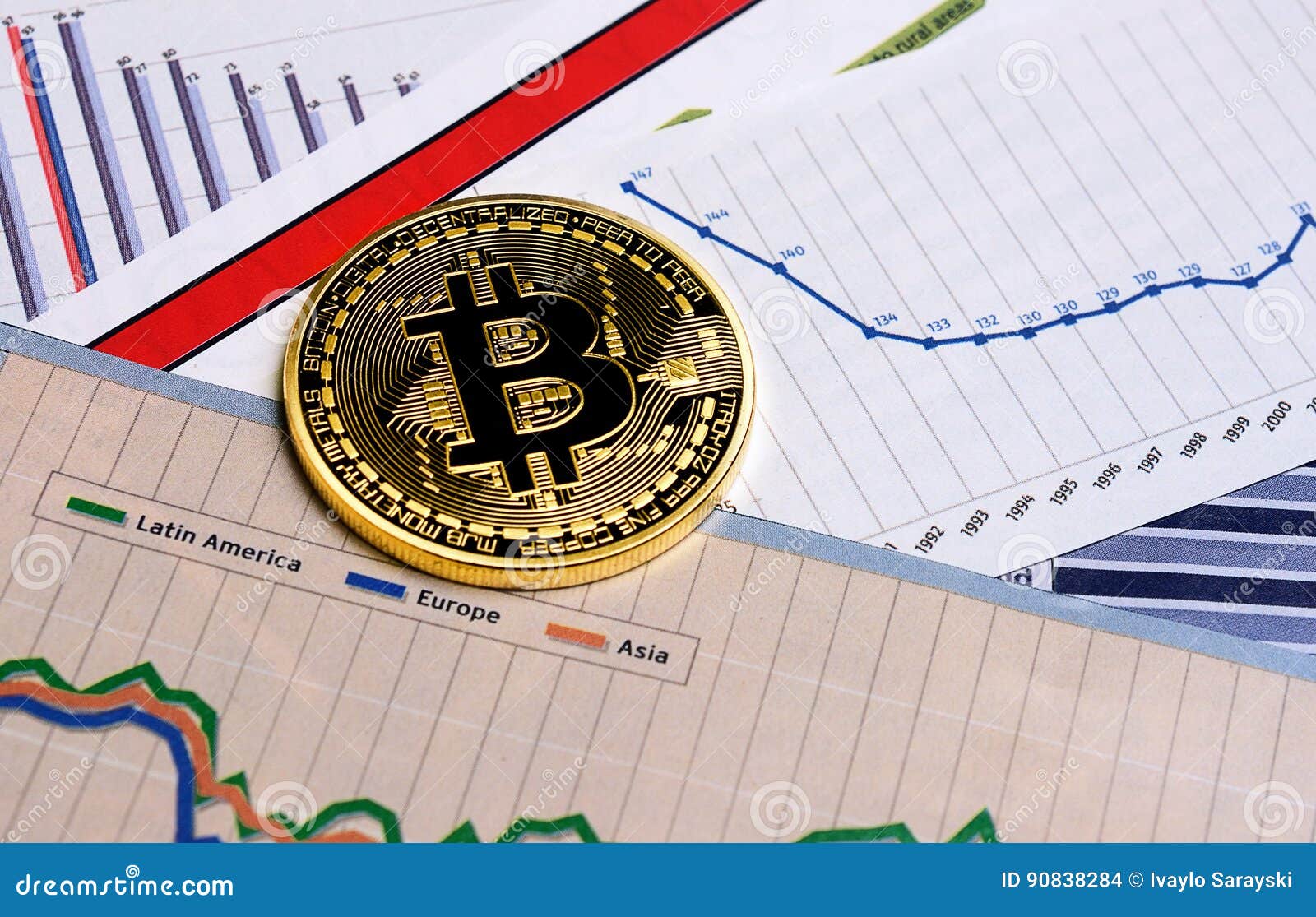 Bitcoin Crypto Currency Diagram Stock Photo - Image of ...