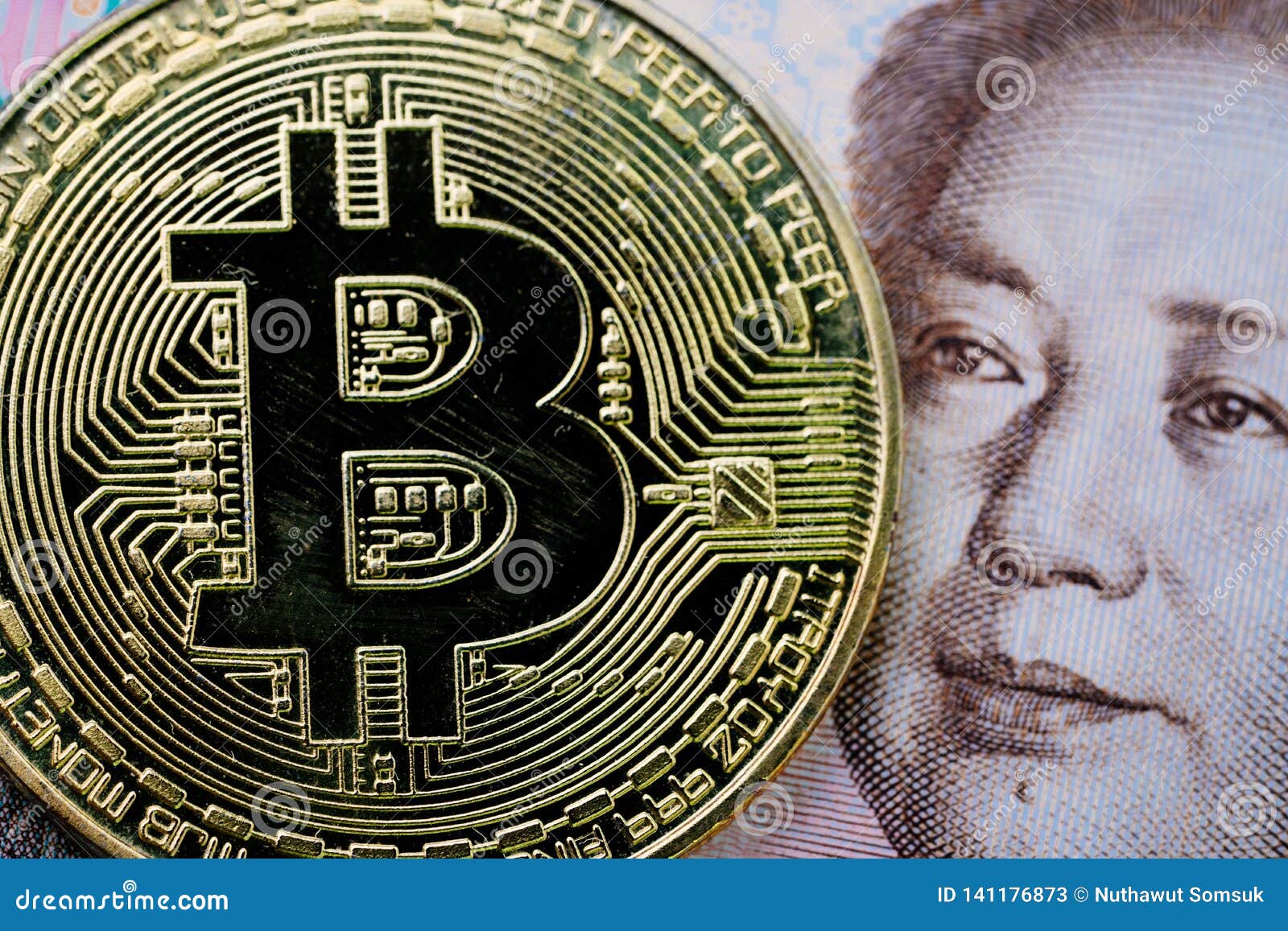 Bitcoin Crypto Currency, Digital Money In China Concept ...
