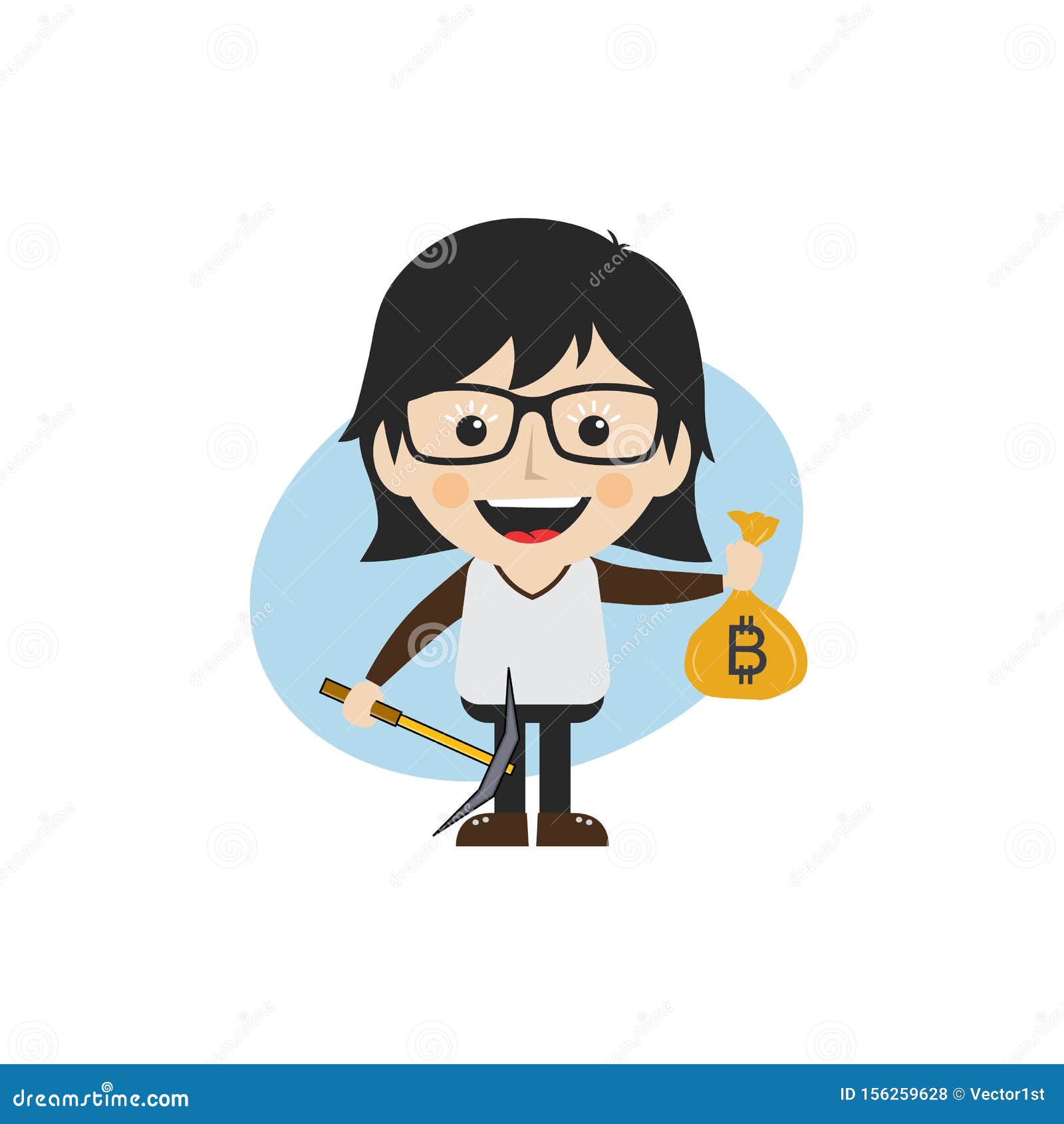 crypto cartoon woman gravator