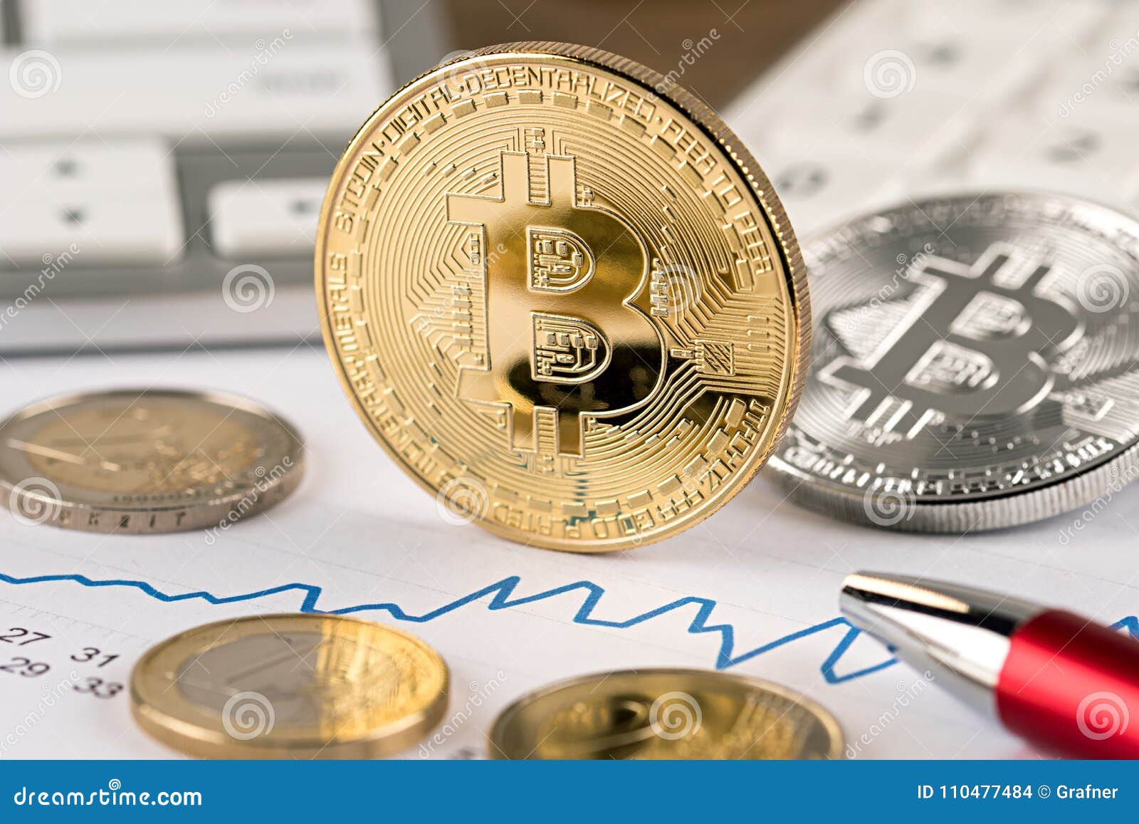 Bitcoin Crypto Euro Currency Exchange Financial Concept ...