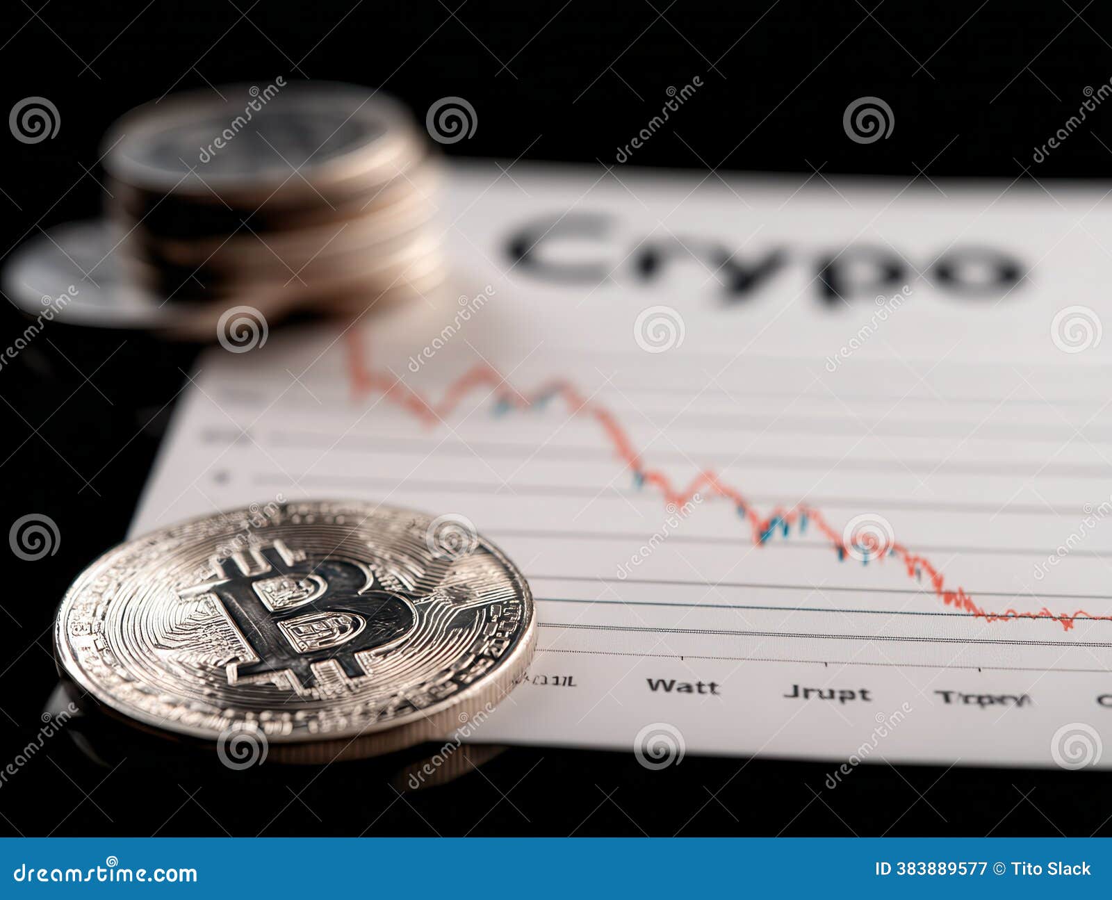 Bitcoin and Crypto Market Volatility Visualized with a Falling Trend Line  and Stock Illustration - Illustration of blockchain, loss: 383889577