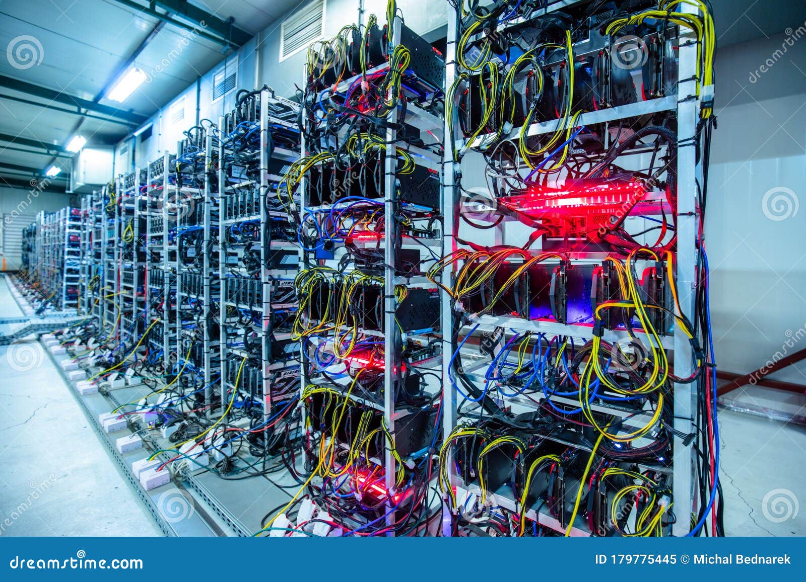 Bitcoin And Crypto Mining Farm. Big Data Center Stock ...