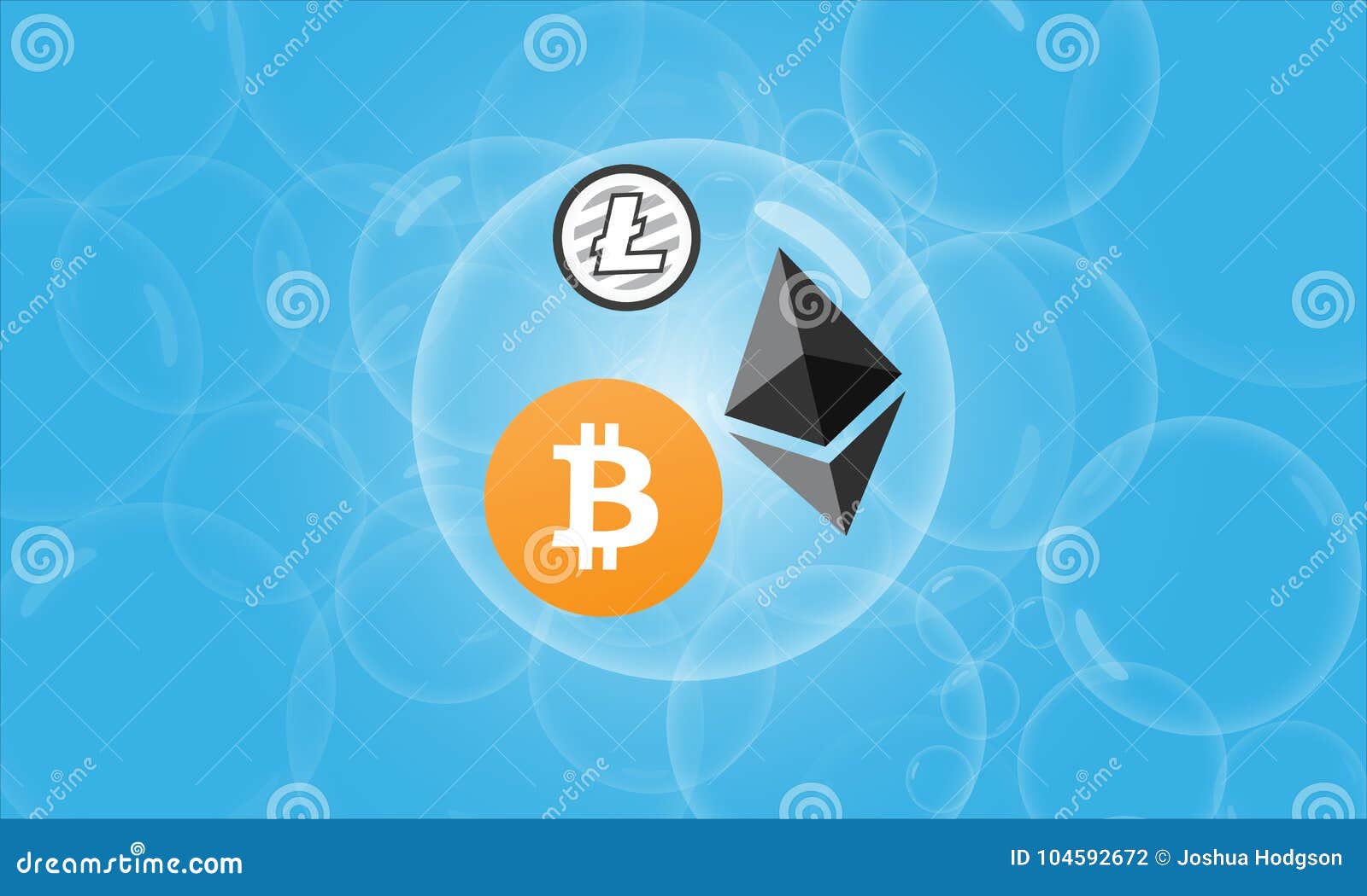 Bitcoin / Cryptocurrency Bubble Concept Stock Illustration ...