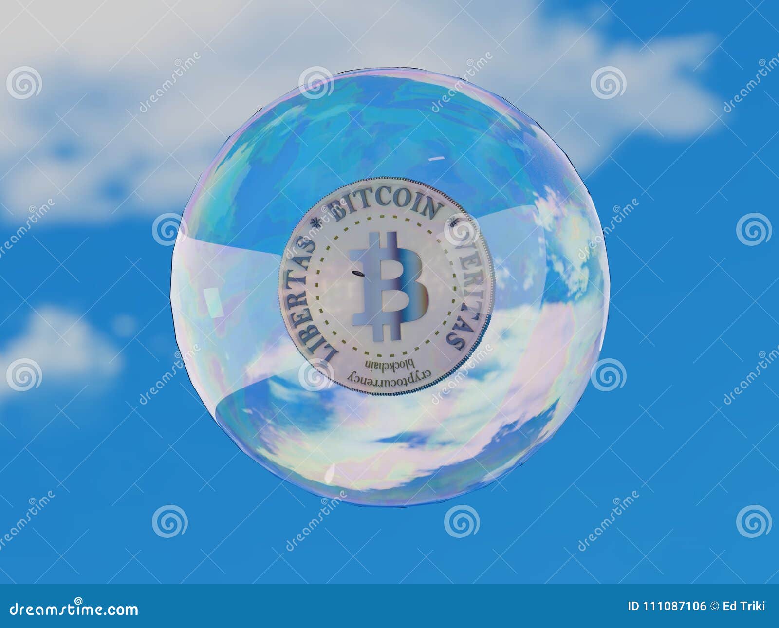 Bitcoin Bubble Cryptocurrency Stock Photo - Image of ponzi ...