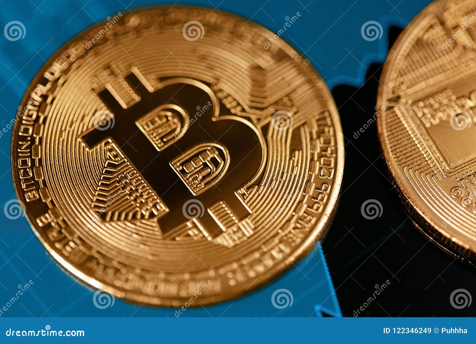 Bitcoin Cryptocurrency Closeup Stock Image - Image of ...