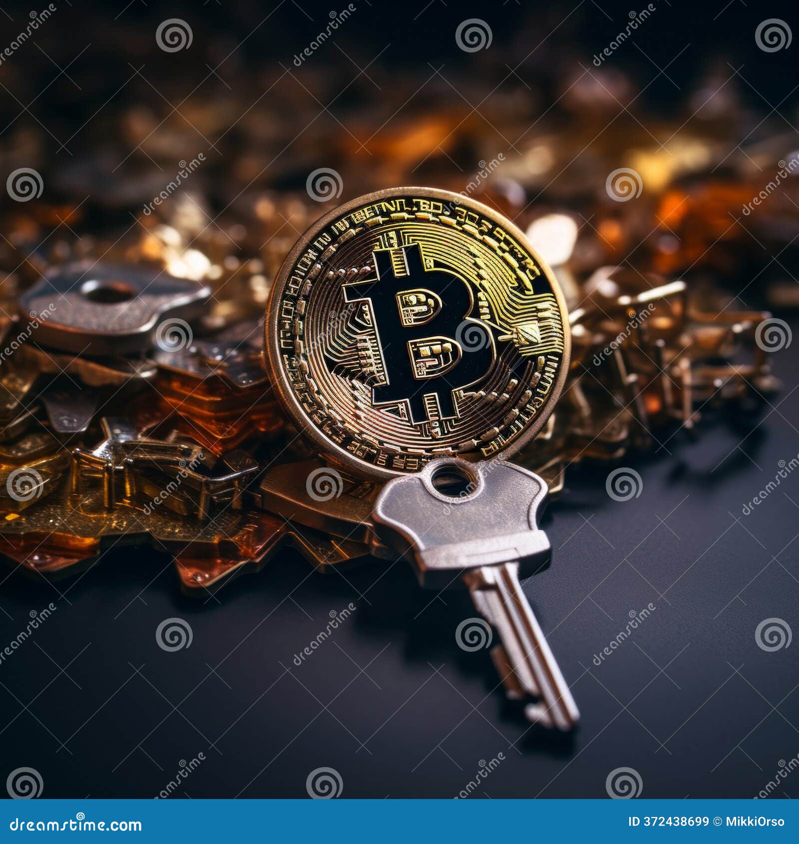 Bitcoin Cryptocurrency Coin Digital Background with Private Key Lock  Concept for Secure Transactions Stock Illustration - Illustration of  currency, internet: 372438699