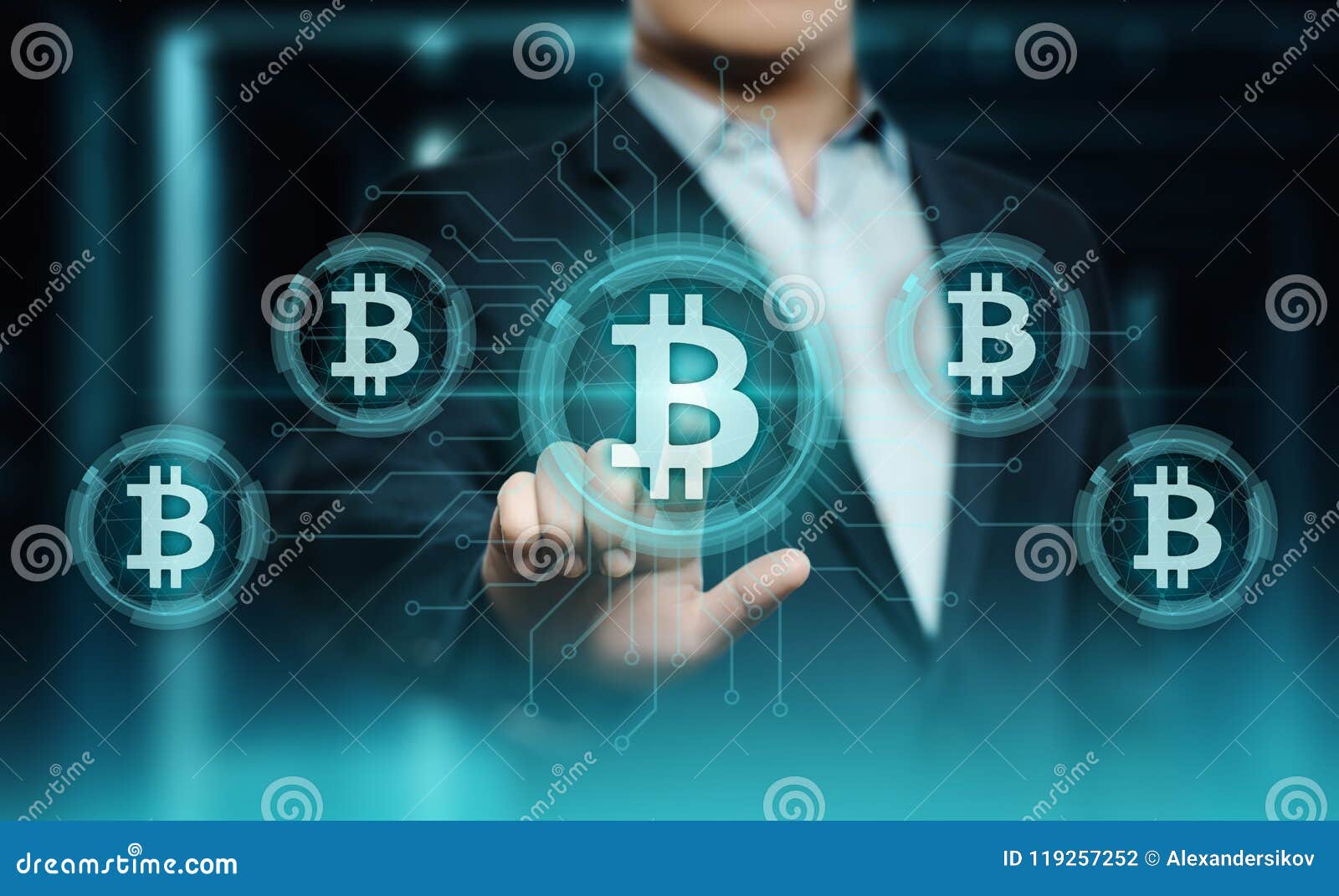 Bitcoin Cryptocurrency Digital Bit Coin Btc Currency Technology Business Internet Concept Stock Photo Image Of Blockchain Economy 119257252