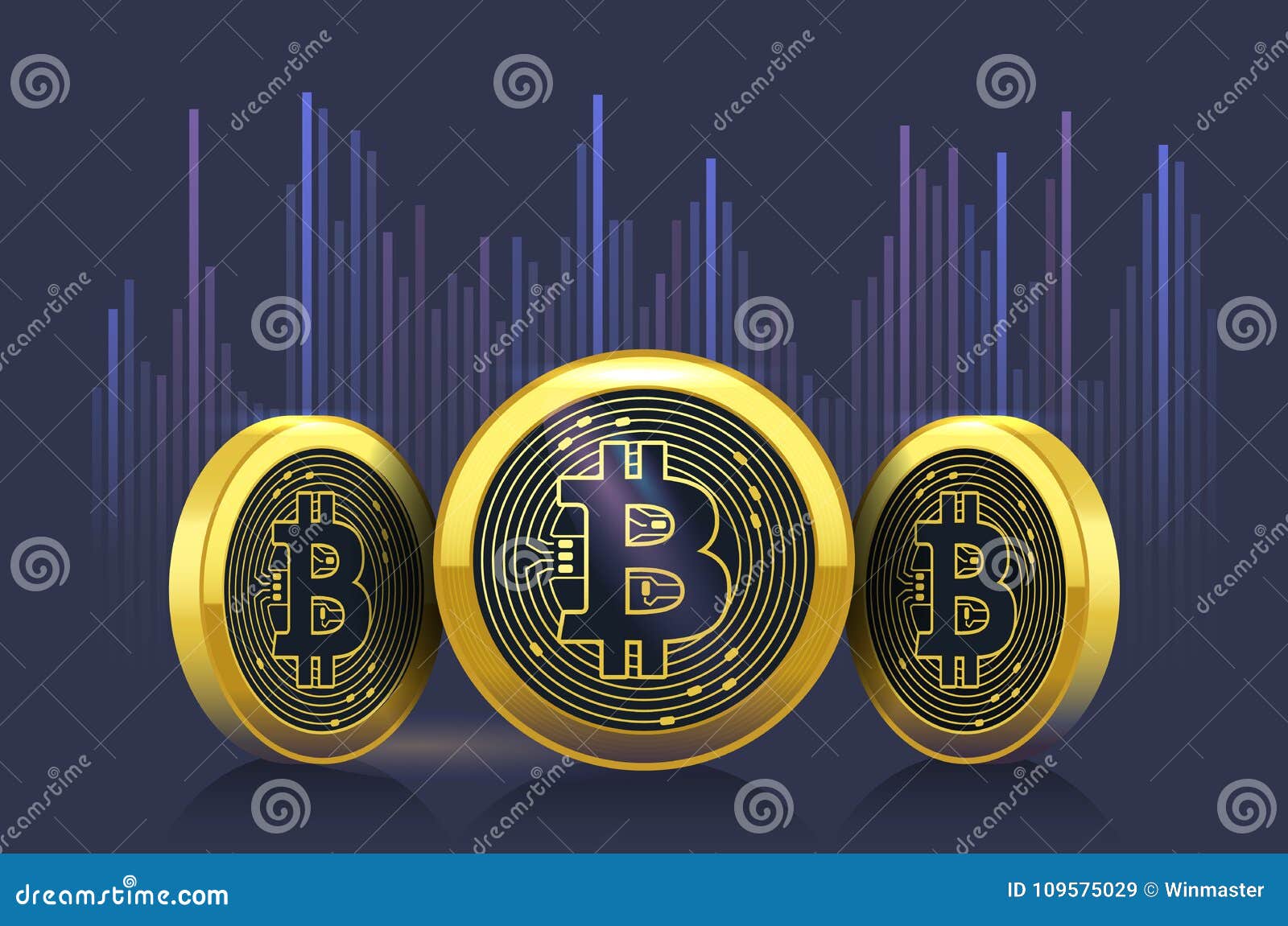 Bitcoin Cryptocurrency Exchange Rate Chart On The Stock ...