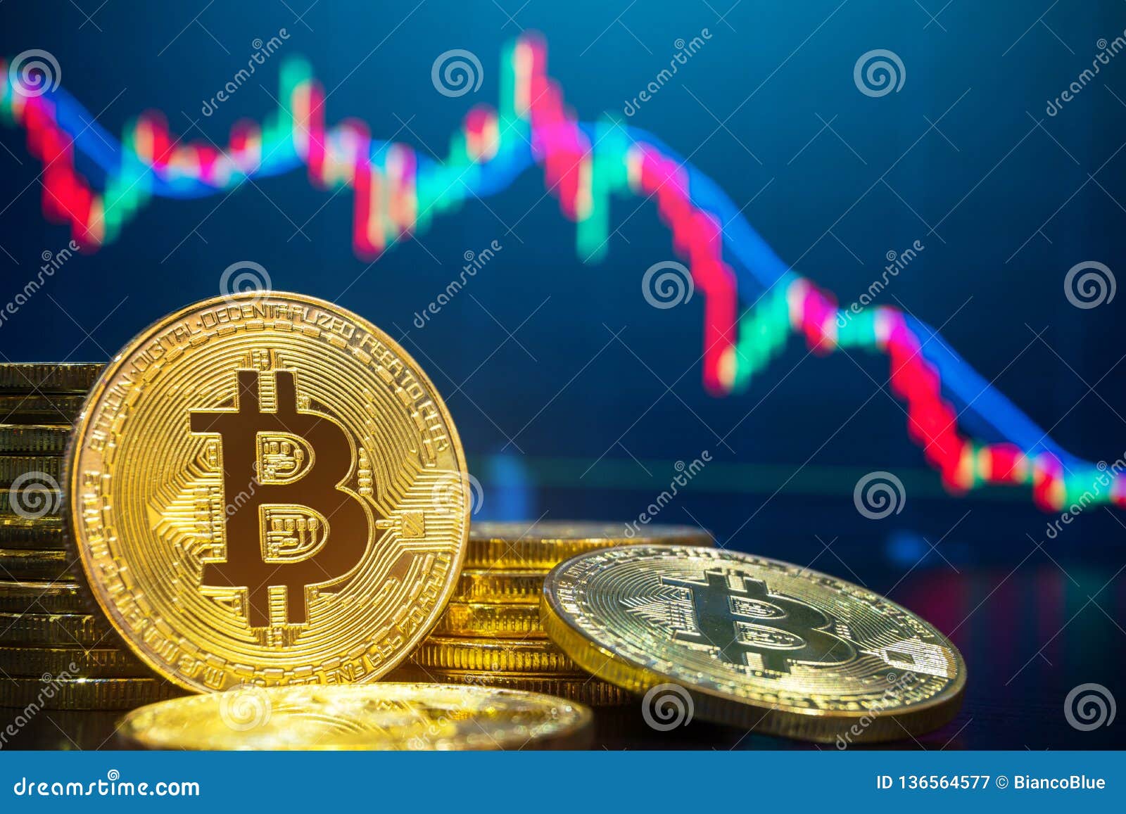 Bitcoin And Cryptocurrency Exchange Trading Market Stock ...