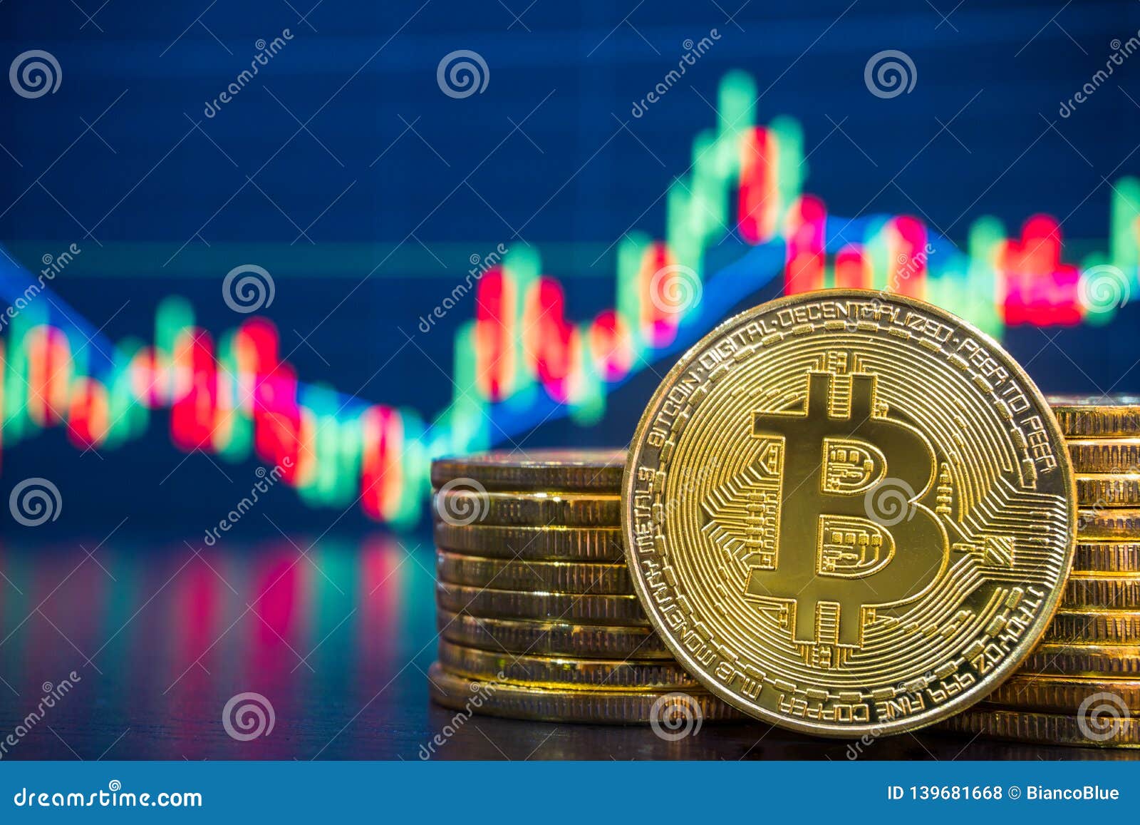Bitcoin and Cryptocurrency Exchange Trading Market Stock Photo - Image of  growth, currency: 139681668