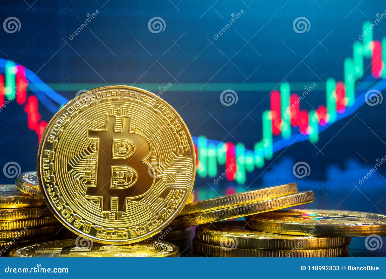 Bitcoin And Cryptocurrency Exchange Trading Market Stock ...