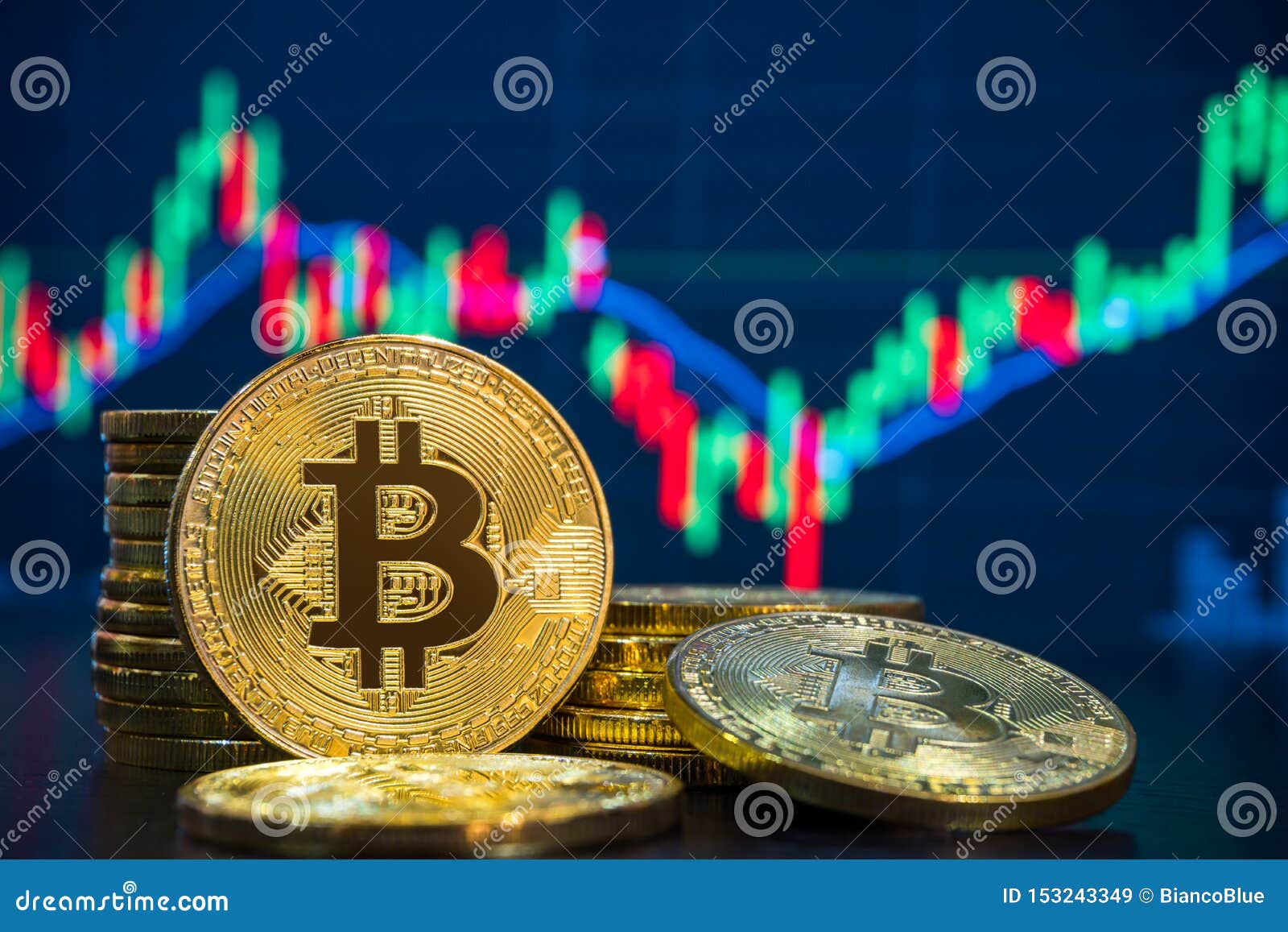 Bitcoin And Cryptocurrency Exchange Trading Market Stock ...