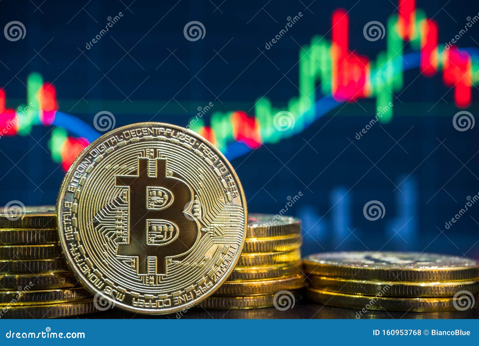 Bitcoin And Cryptocurrency Exchange Trading Market Stock ...