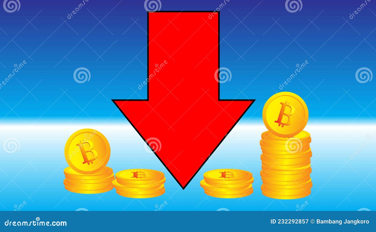 Bitcoin Cryptocurrency Price Up. Bitcoin Going Up Stock Vector -  Illustration of vector, pattern: 232292857
