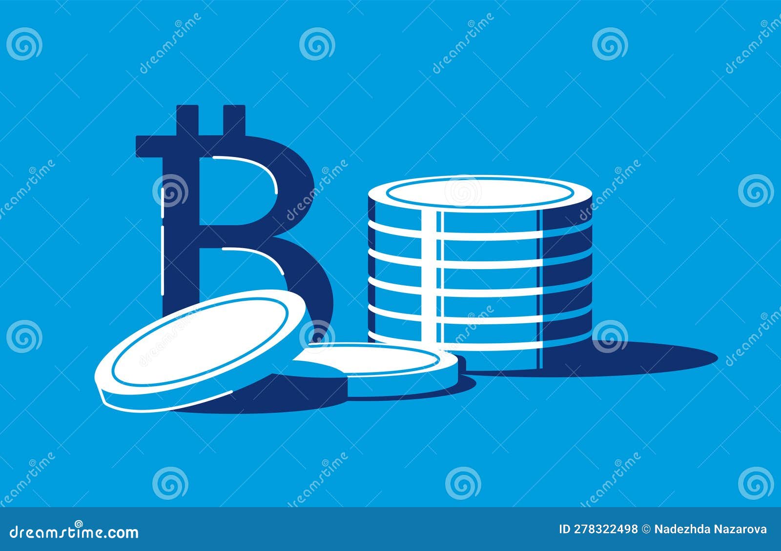 Bitcoin Cryptocurrency Stack of Golden Coins. Financial Assets and  Electronic Payment. Currency Exchange Concept. Vector Stock Vector -  Illustration of bitcoin, heap: 278322498