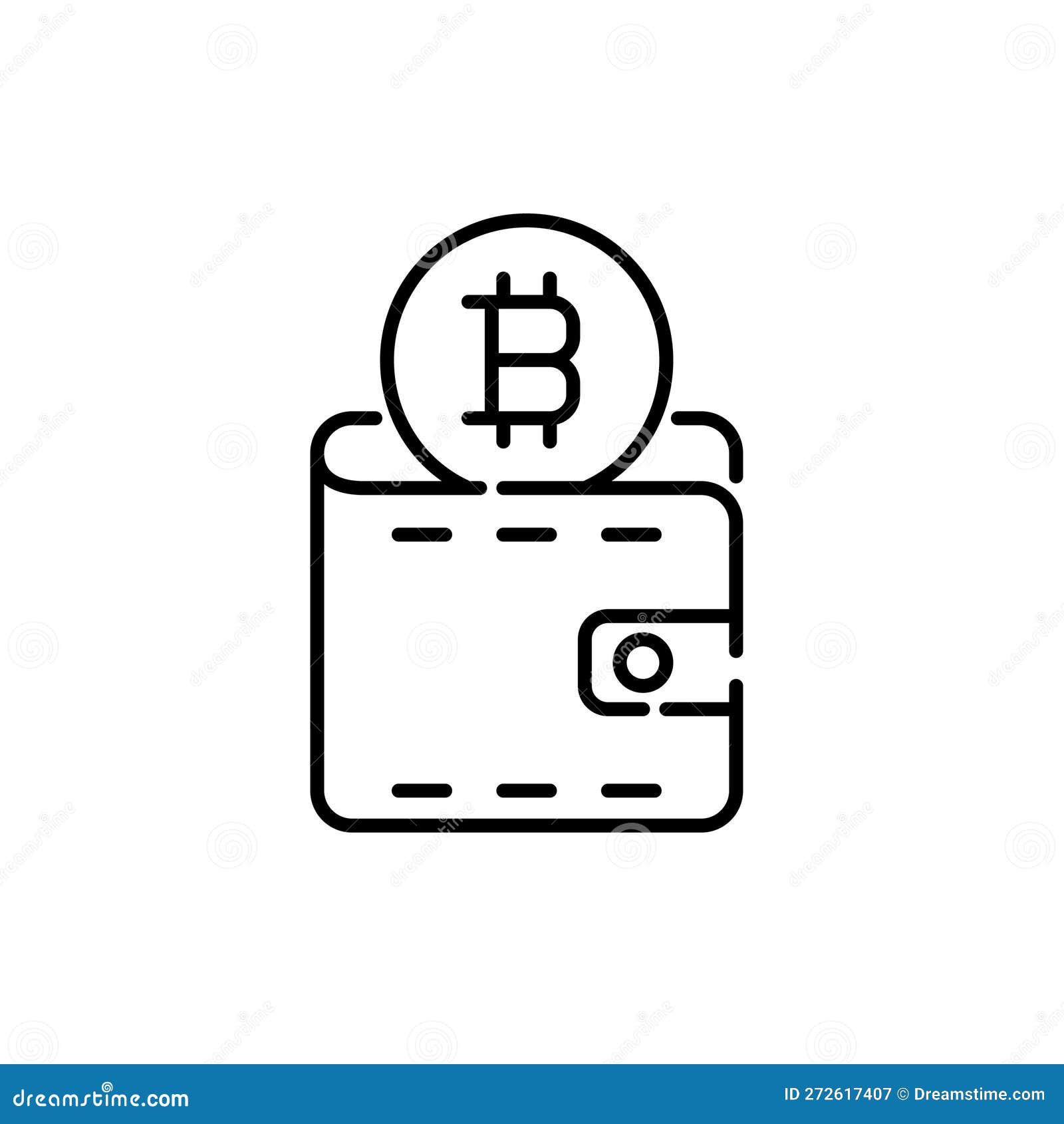 Bitcoin Cryptocurrency Wallet. Modern Blockchain Payment Method. Pixel  Perfect, Editable Stroke Icon Stock Vector - Illustration of currency,  commerce: 272617407
