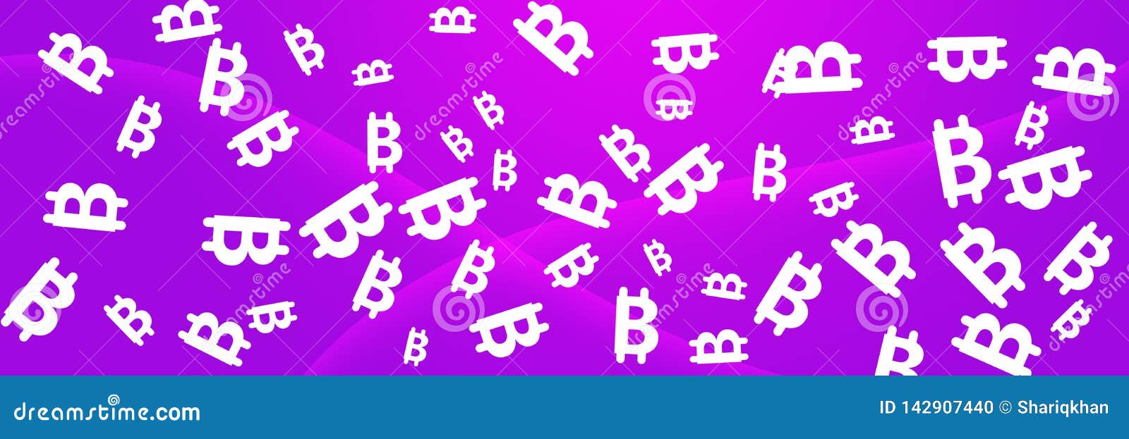 Bitcoin Cryptocurrency Website Header On Purple Pink ...