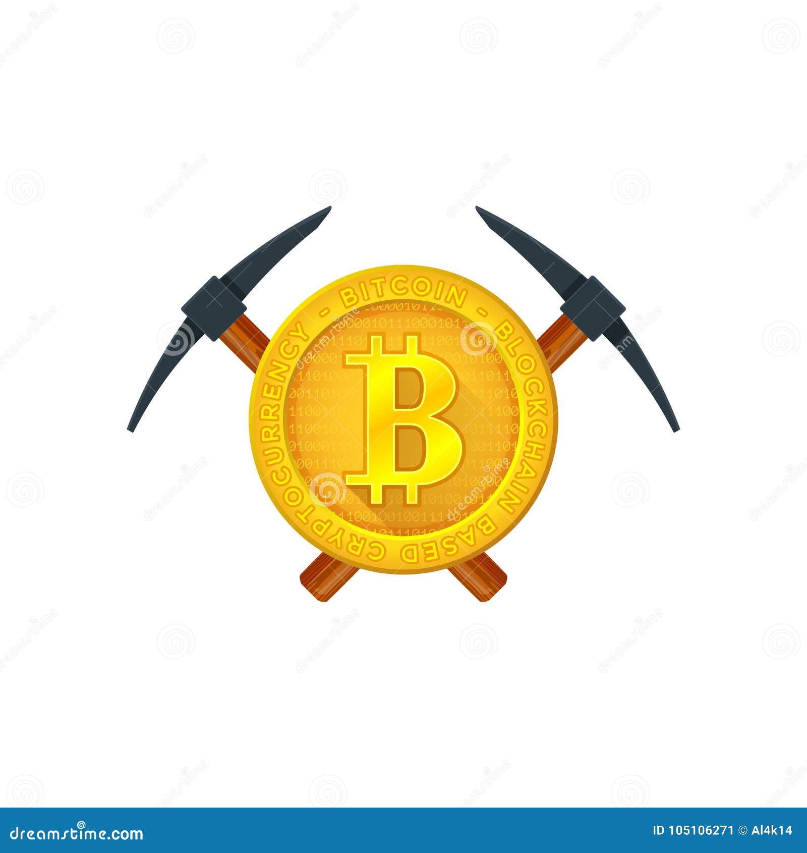 Bitcoin Currency Mining Logo Sign Stock Illustration ...